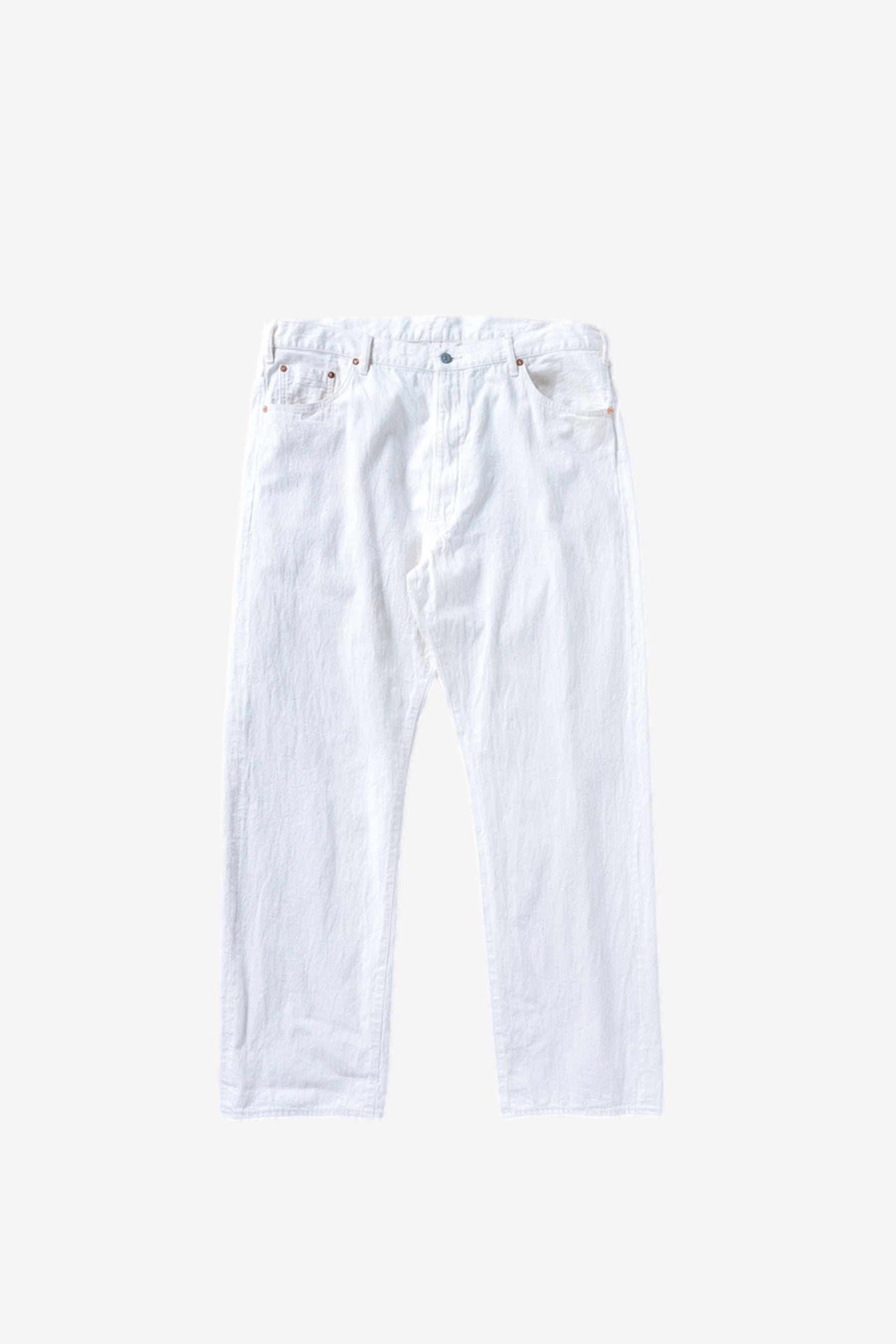 世界的に有名な Denim 5PKT Buckleback Pants Sunshine Kaptain - White in パンツ