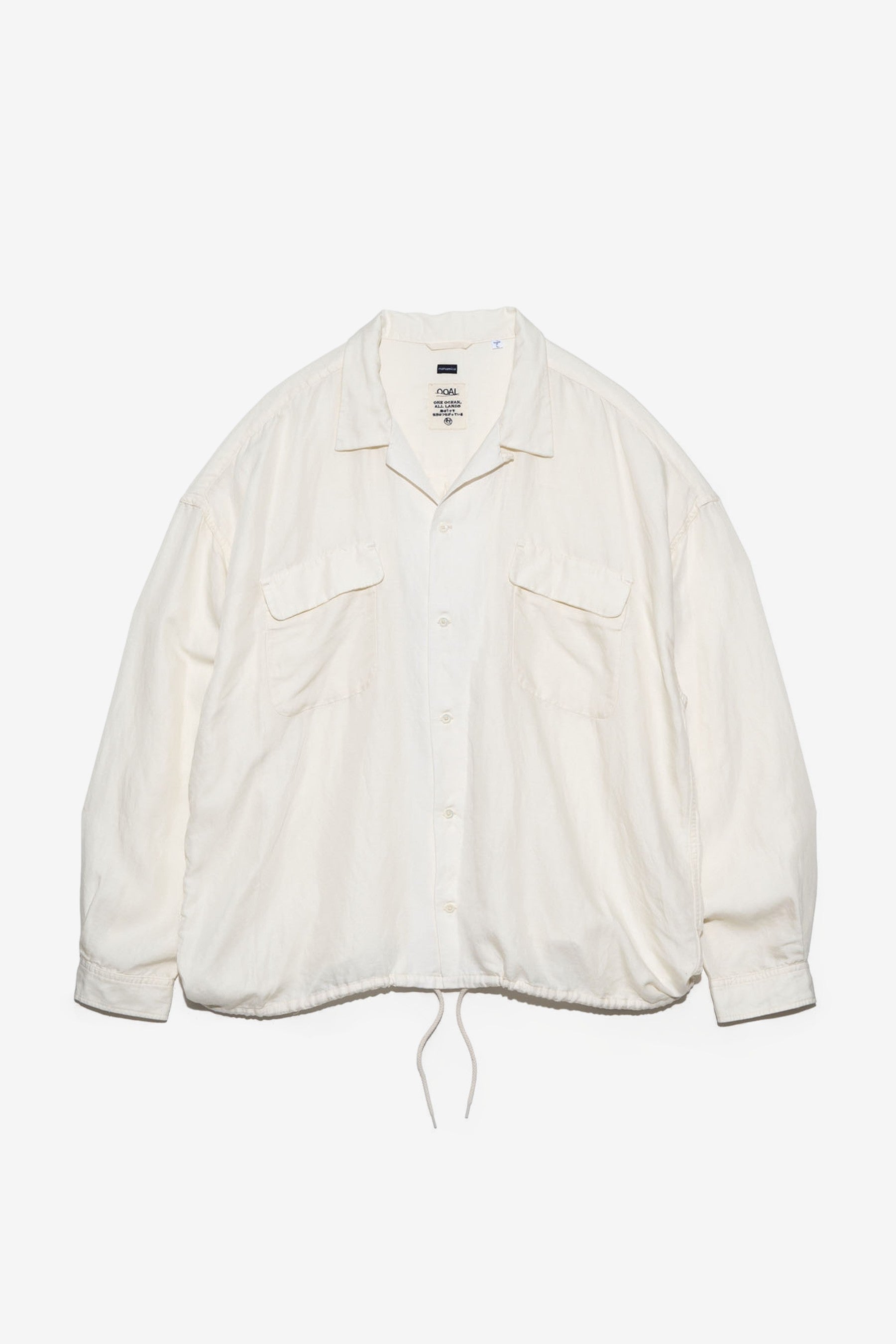 007　nanamica　OPEN COLLAR CUPRA HEMP ASK availability First) nanamica Open Collar Cupra Hemp S/S
