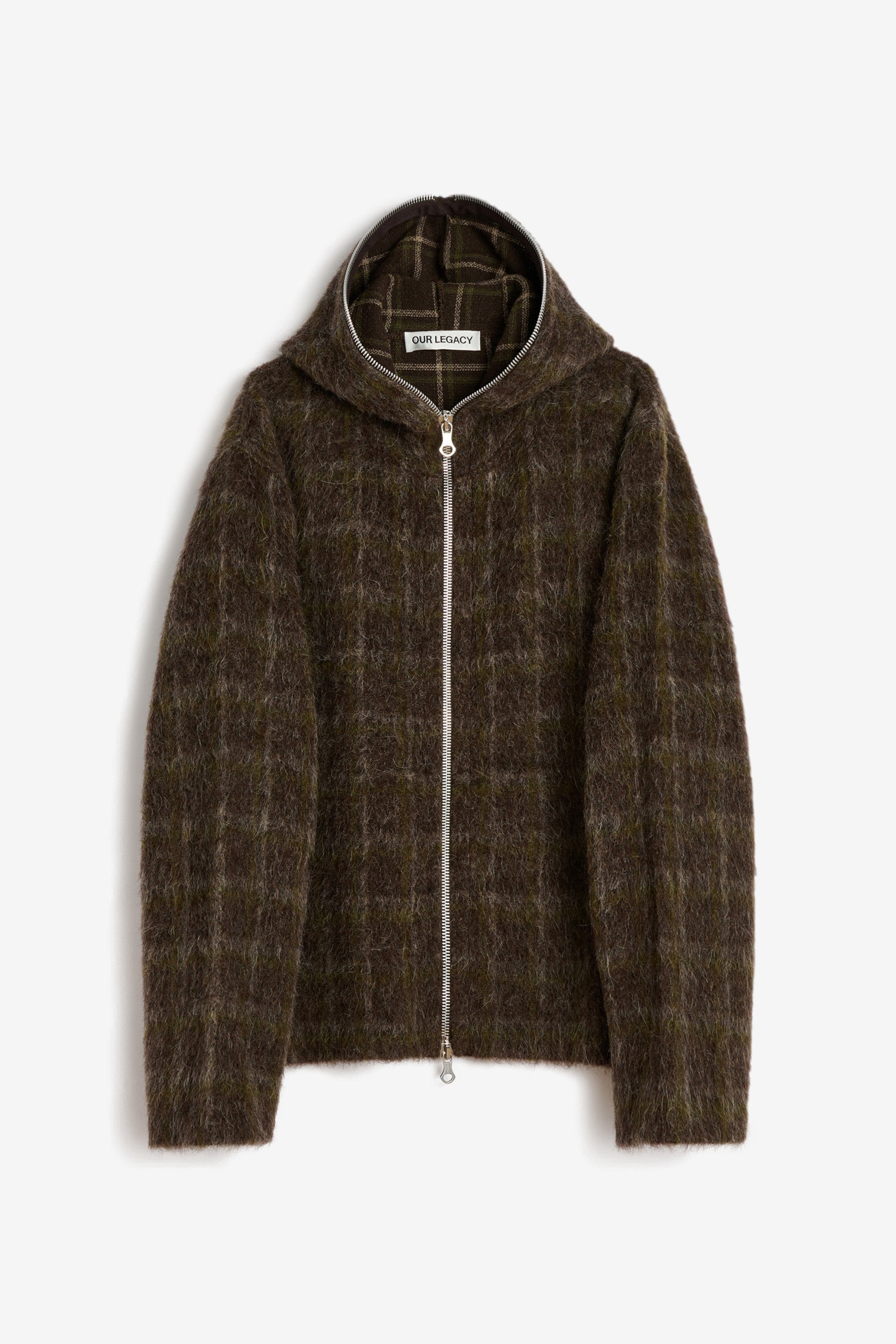 トップス our legacy FULL ZIP HOOD Hairy Wool 48 Full Zip Hood in Dorf Check Hairy Wool - Our Legacy | Afura Store