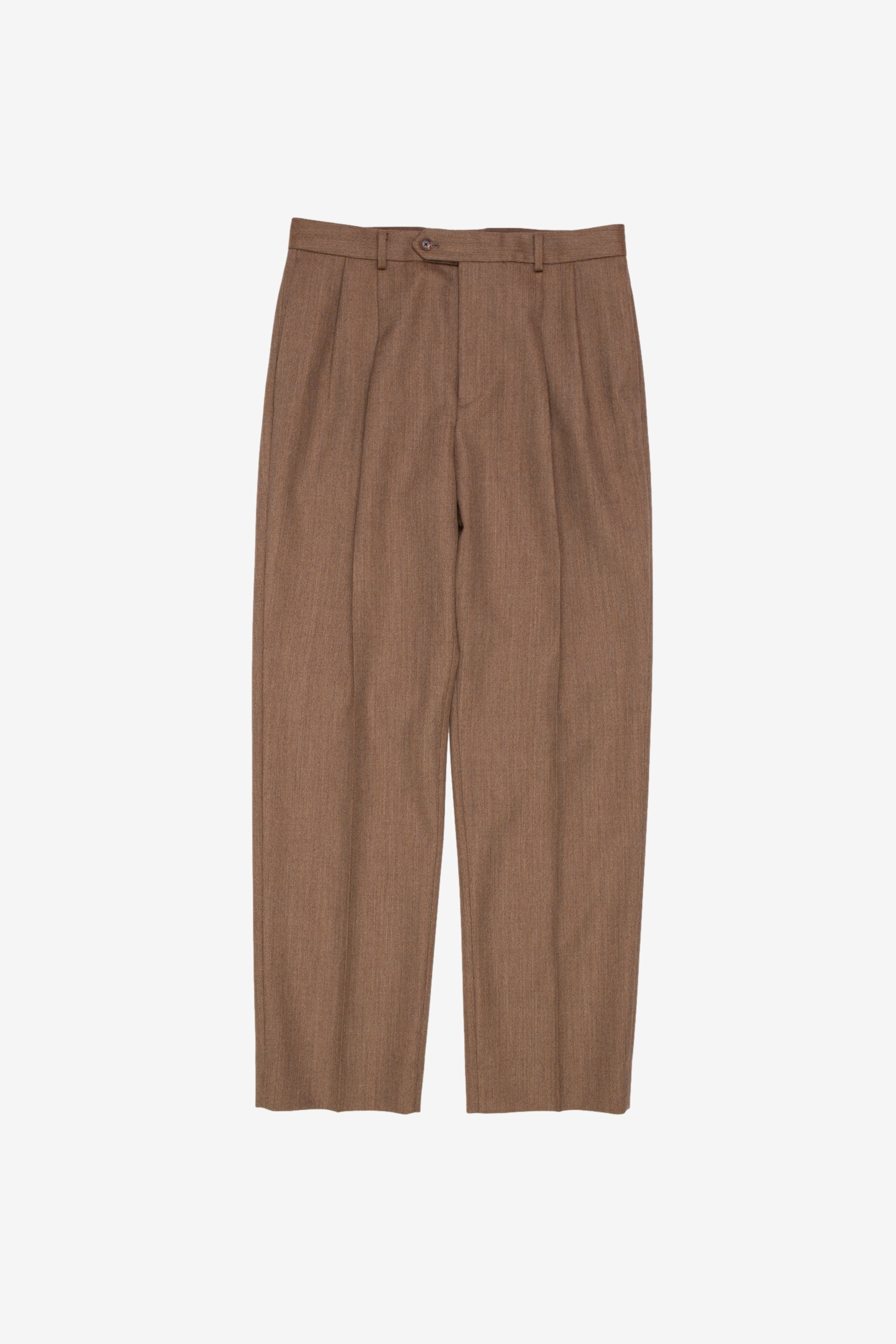 Bluefaced Wool Dobby Slacks in Brown - Auralee | Afura Store