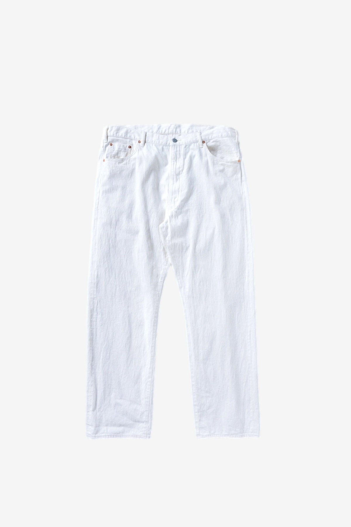Buckleback 5PKT Denim Pants in White - Kaptain Sunshine | Afura Store