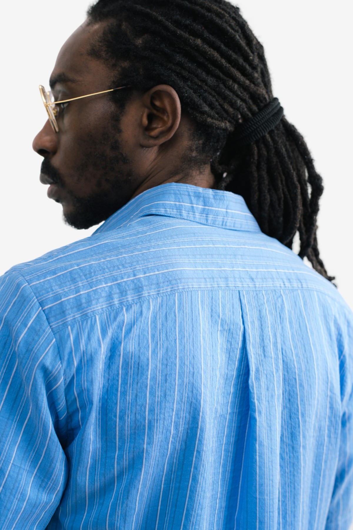 A Kind of Guise Banepa Shirt in Sapphire Stripe