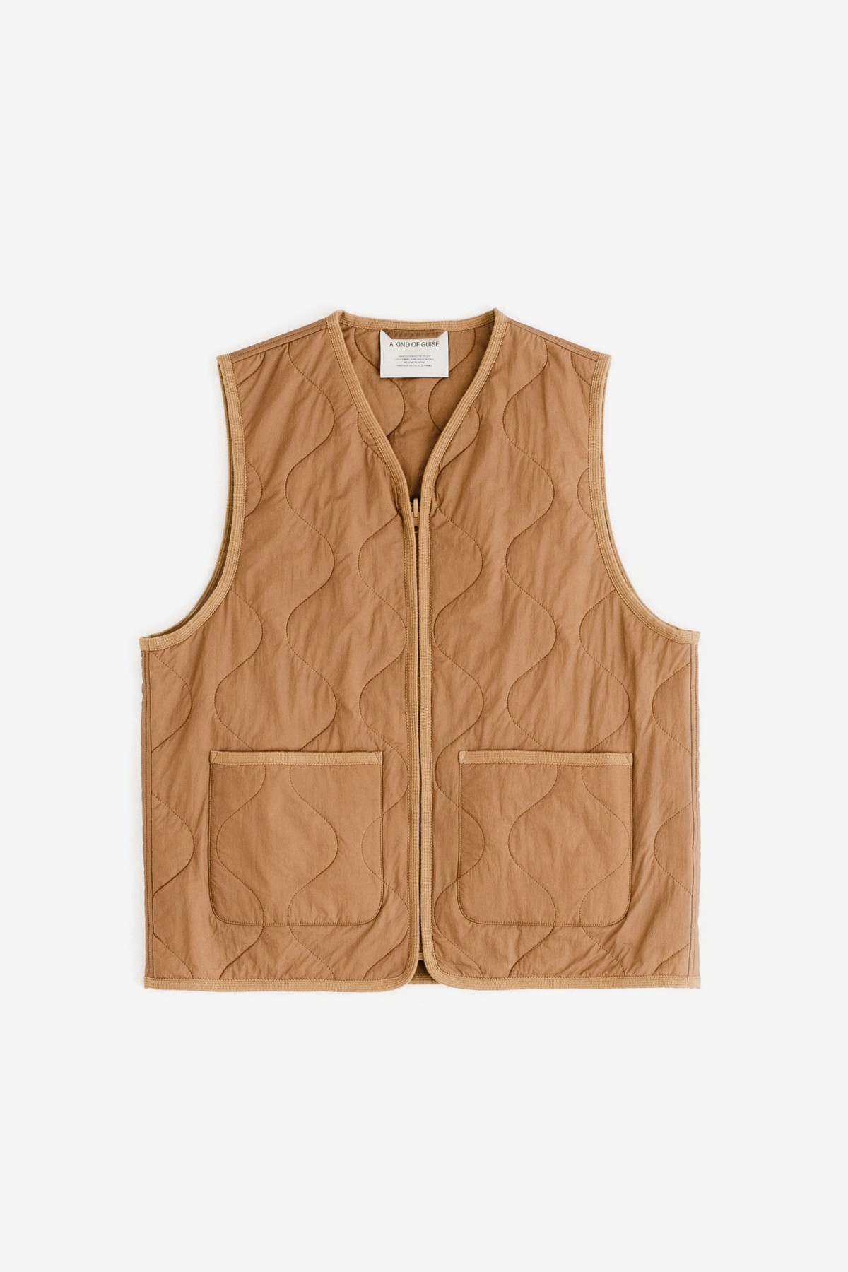 A Kind of Guise Bogdan Quilted Vest in Mocca Mousse
