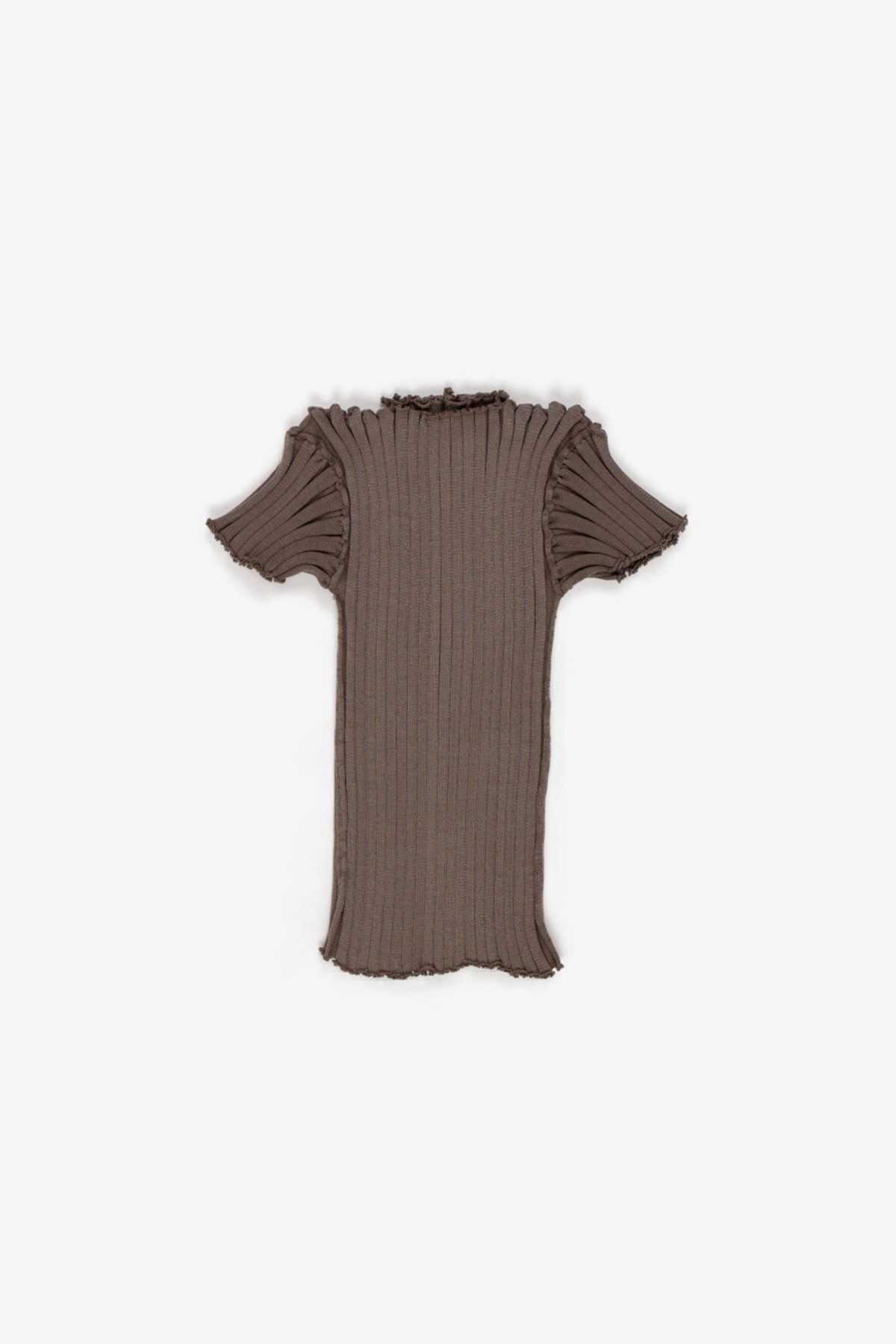 A. Roege Hove Katrine Short Sleeve Cardigan in Taupe