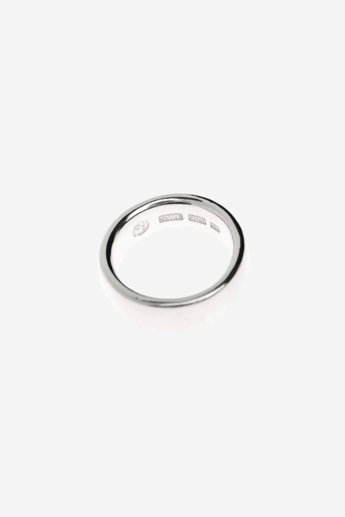 All Blues Tire Ring Narrow in Polished Silver