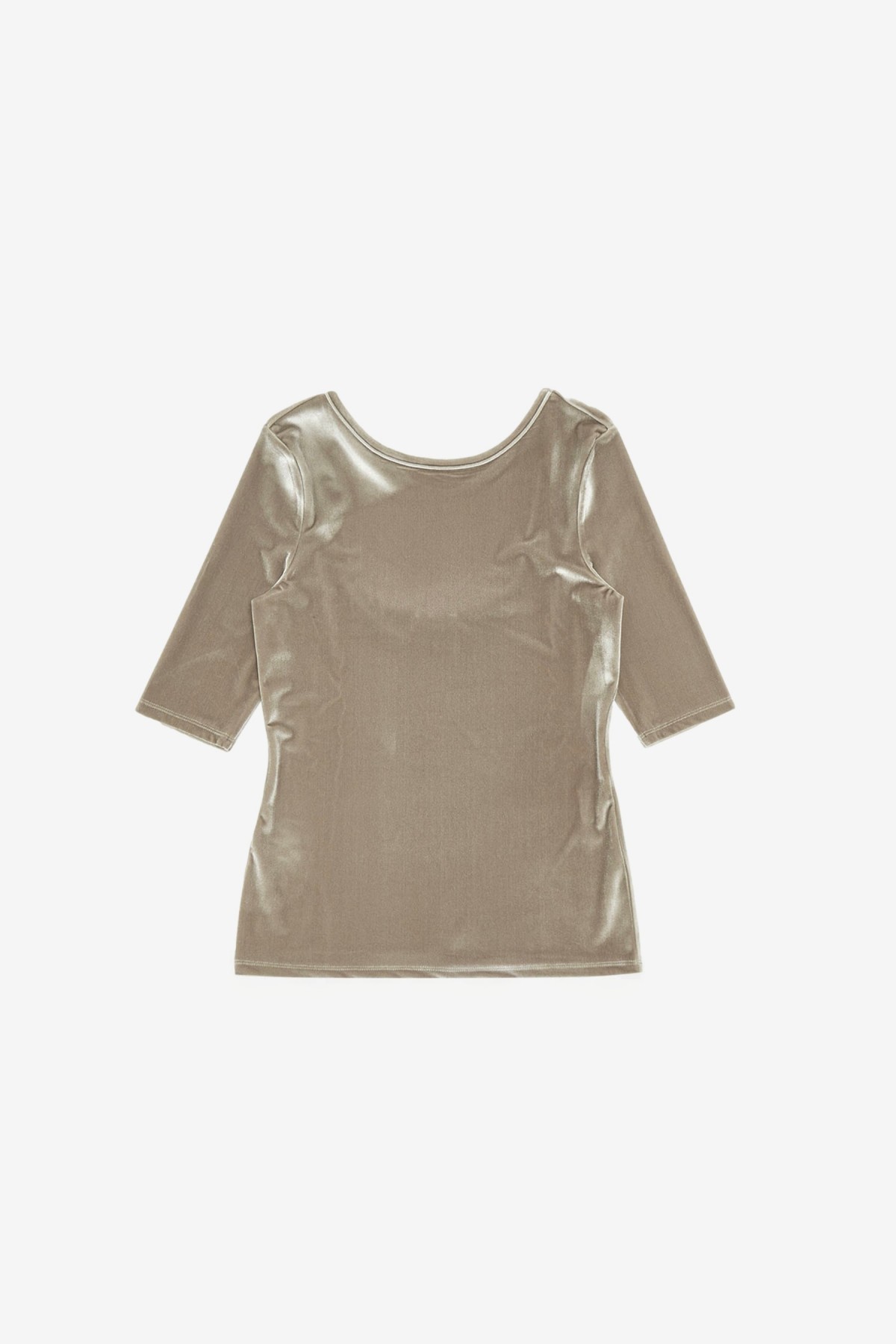 Amomento Back Cut Out T-Shirt in Beige