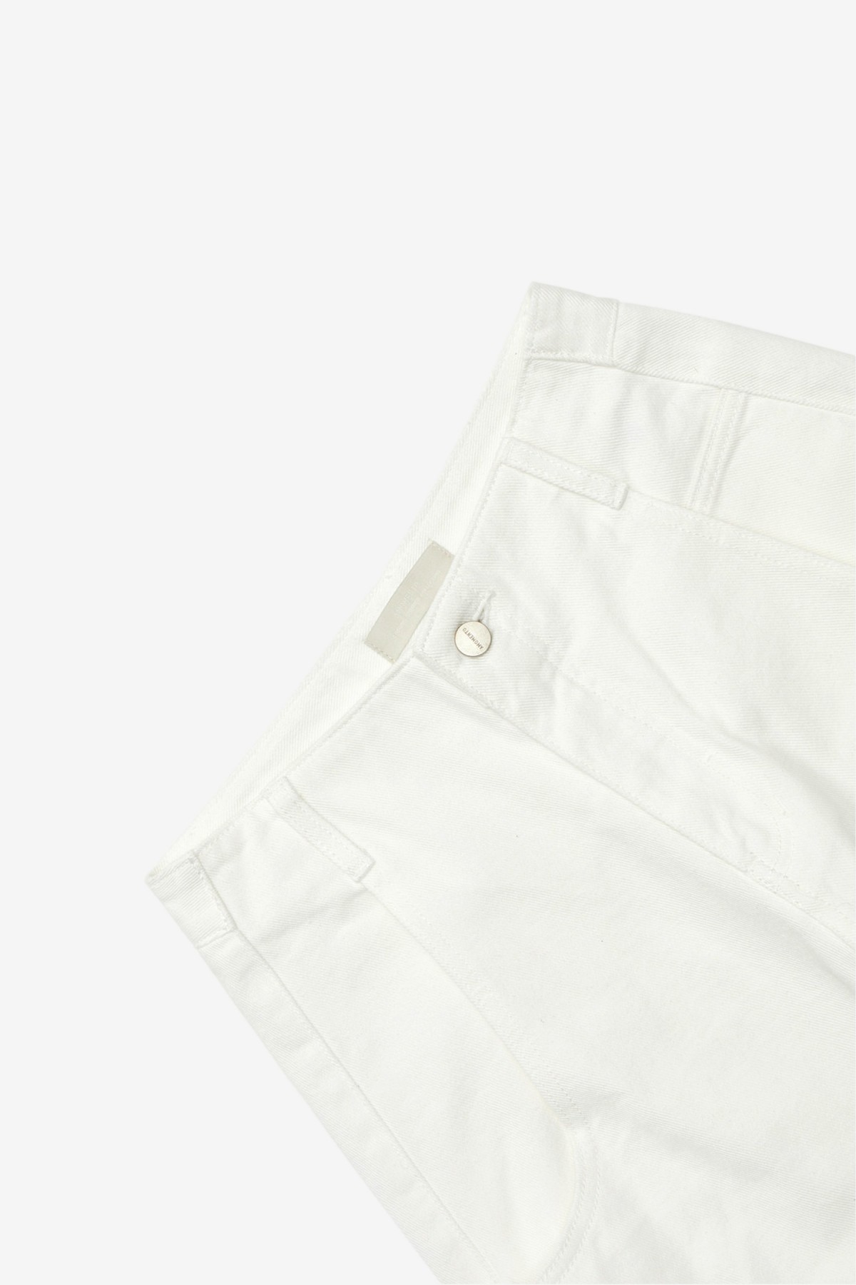 Amomento Cut-out Pocket Denim Shorts in White