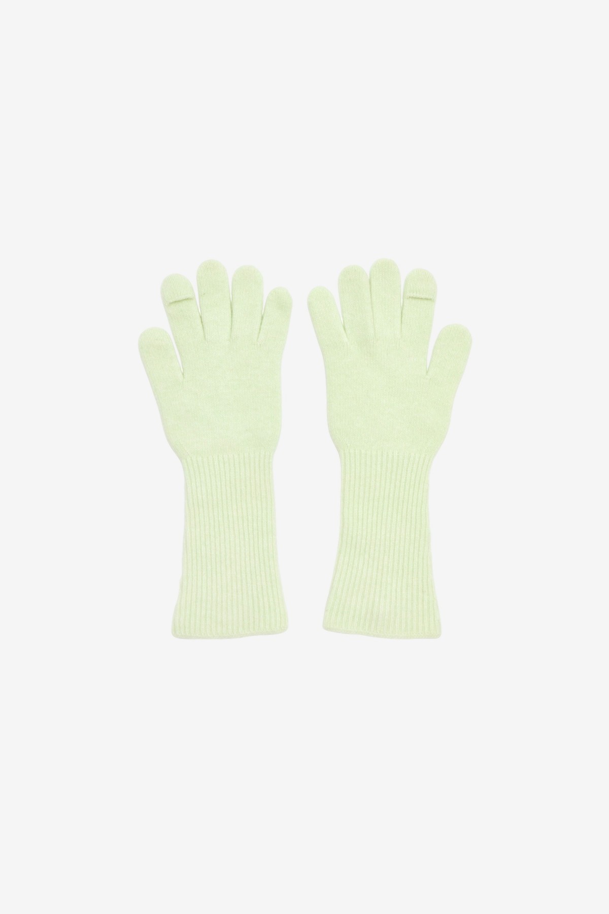 Amomento Fingerhole Gloves in Lime