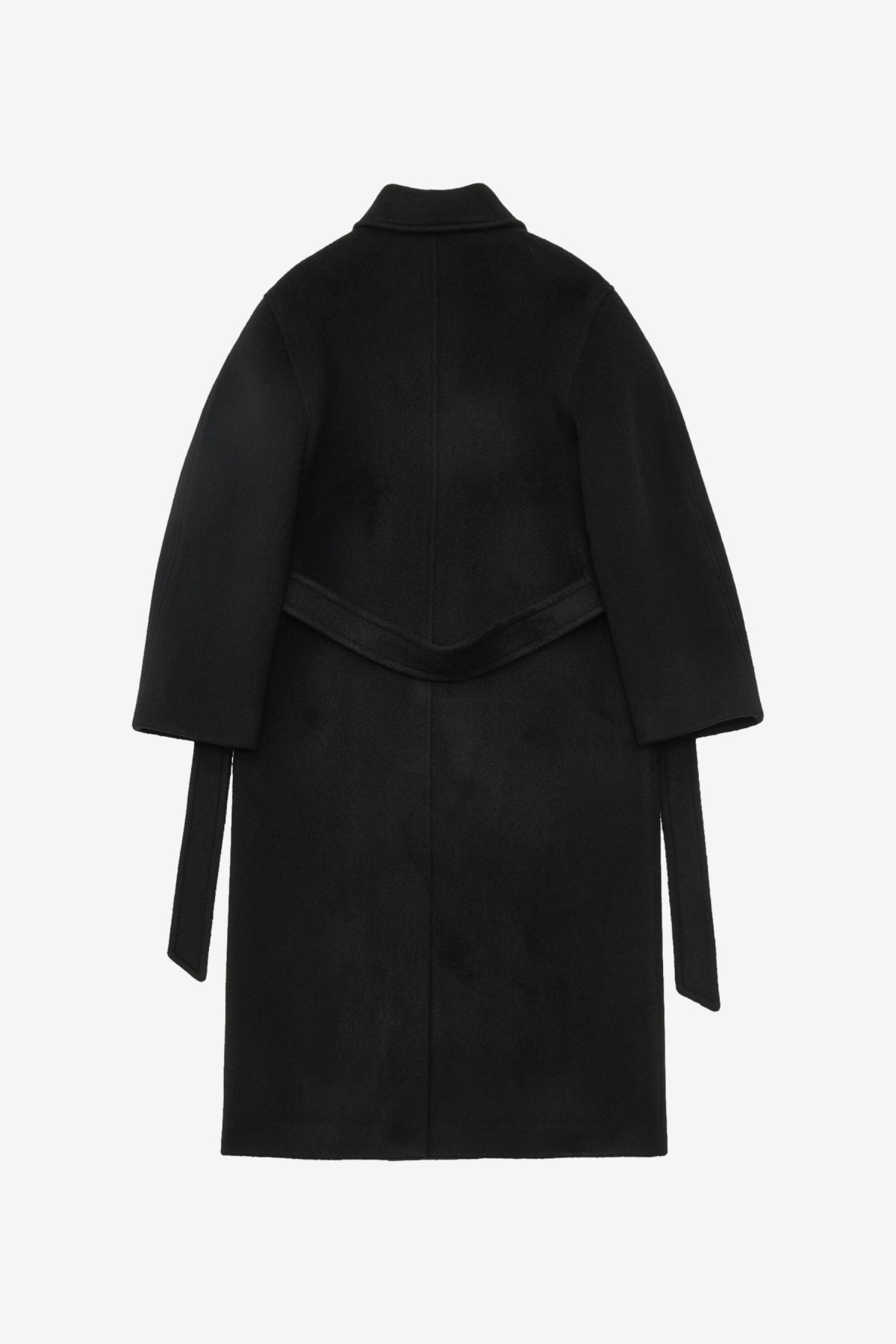 Amomento Hourglass Long Coat in Black