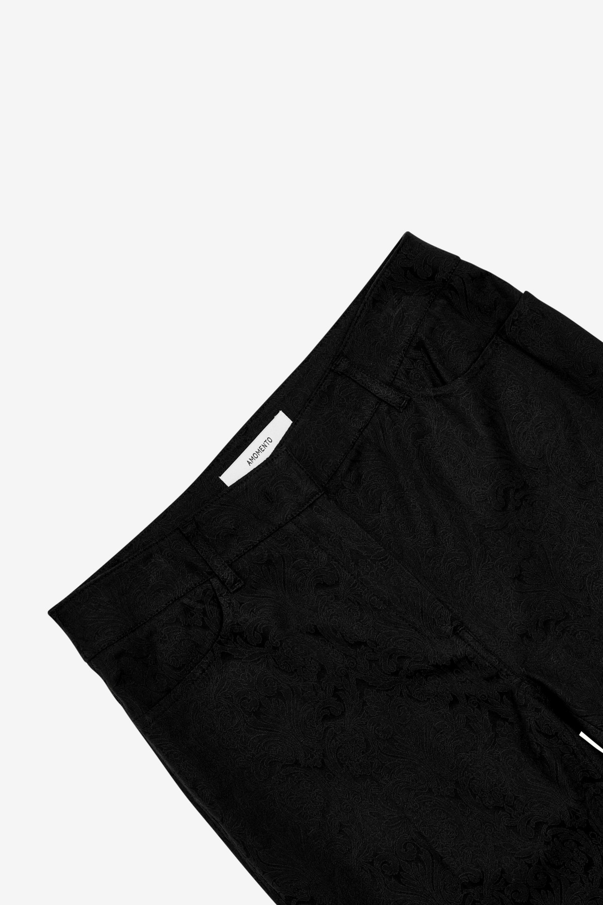 Amomento Jacquard Flared Pants in Black