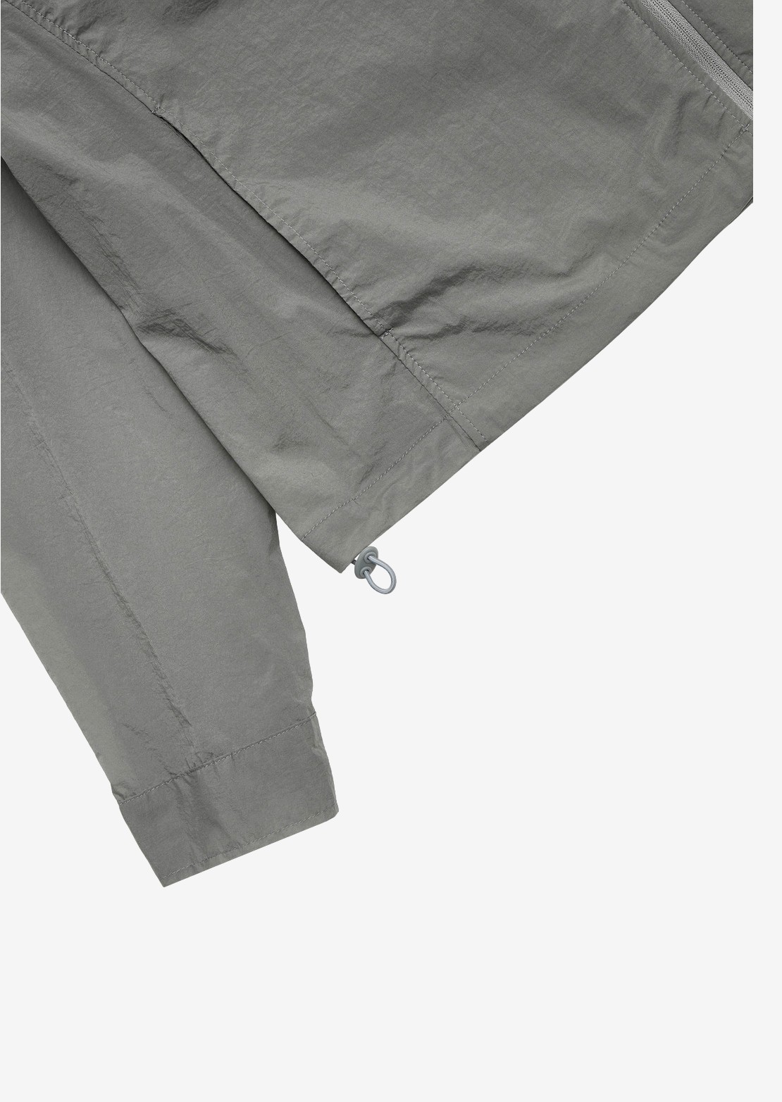 Amomento Sheer Zip Up Shirts in Grey