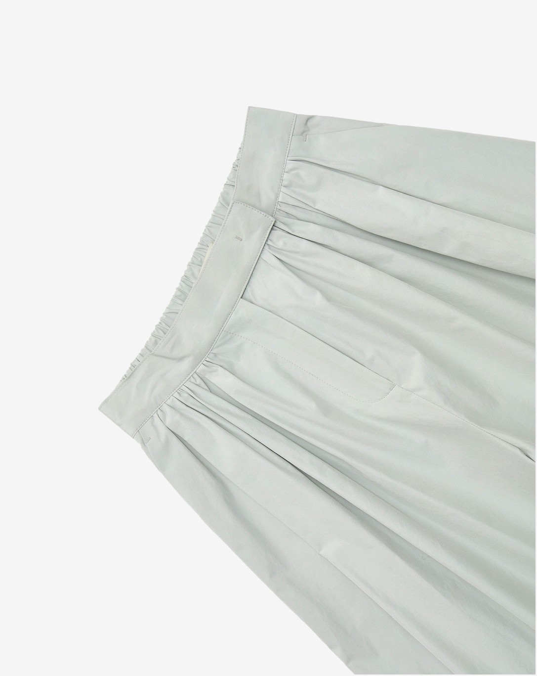Amomento Shirring Banding Pants in Light Grey