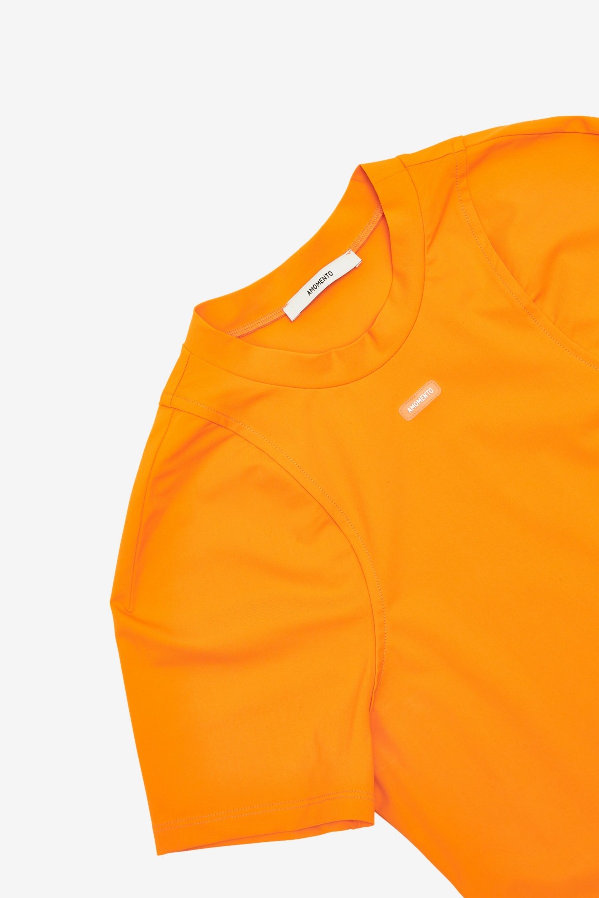 Amomento Slim Fit Logo Top in Orange