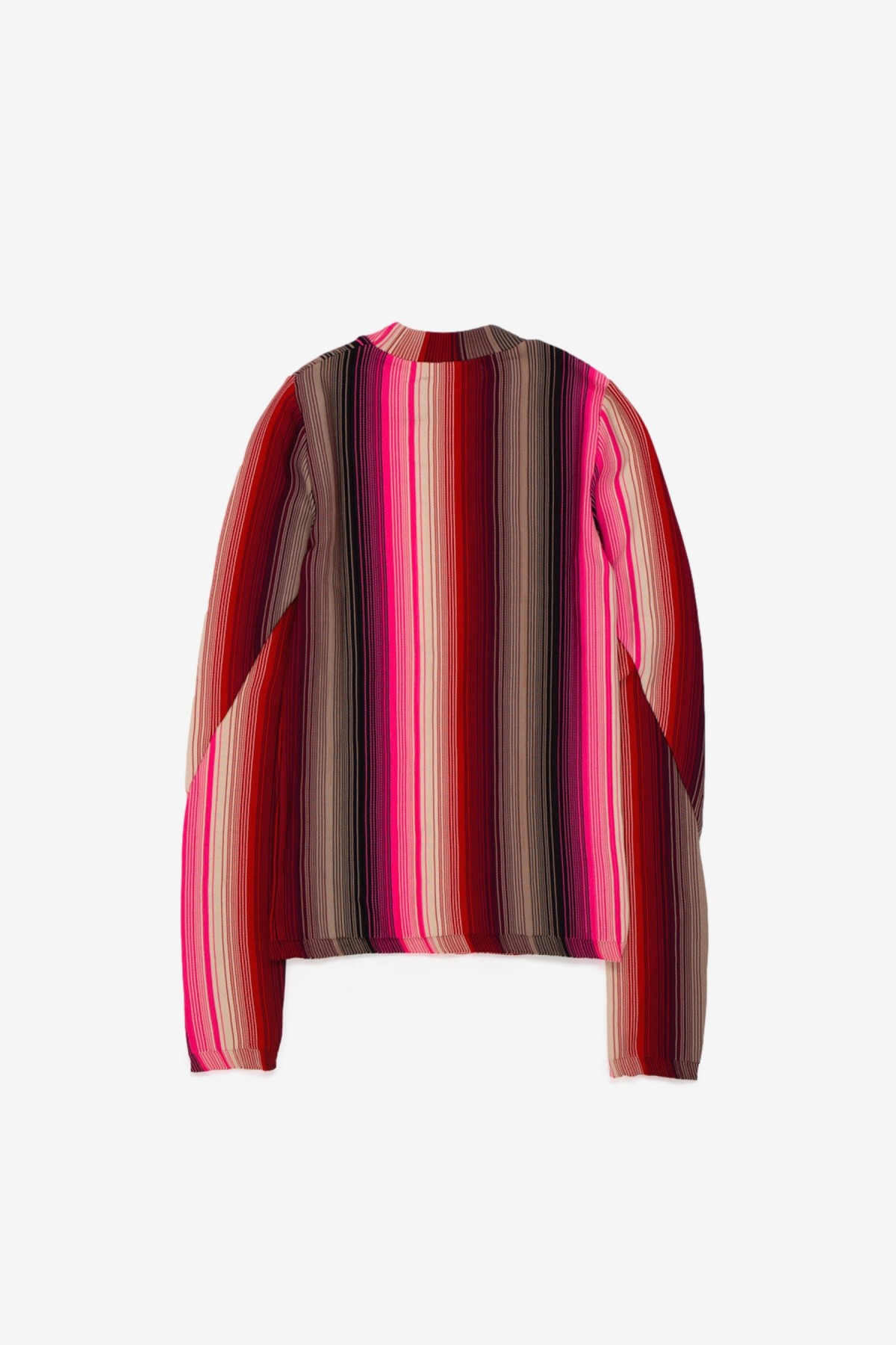 Anne Isabella Fade Stripe Long Sleeve Knit in Recy-ester Red