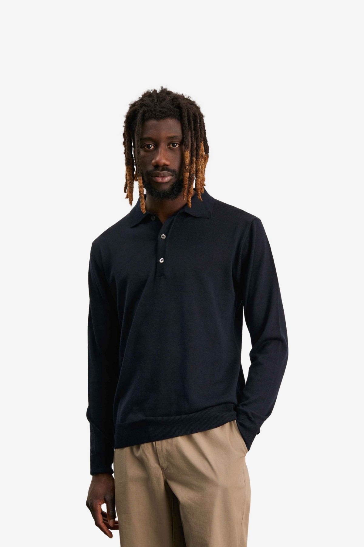 Another Aspect ANOTHER Polo Shirt 2.0 in Night Sky Navy
