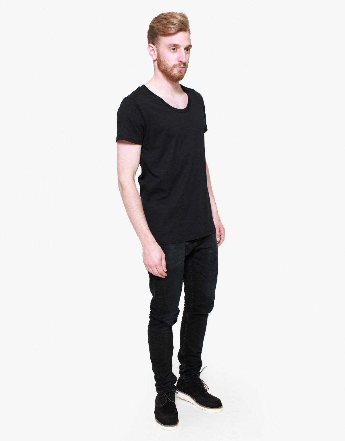 AO CMS Lightweight Scoop-Neck T-Shirt in Black