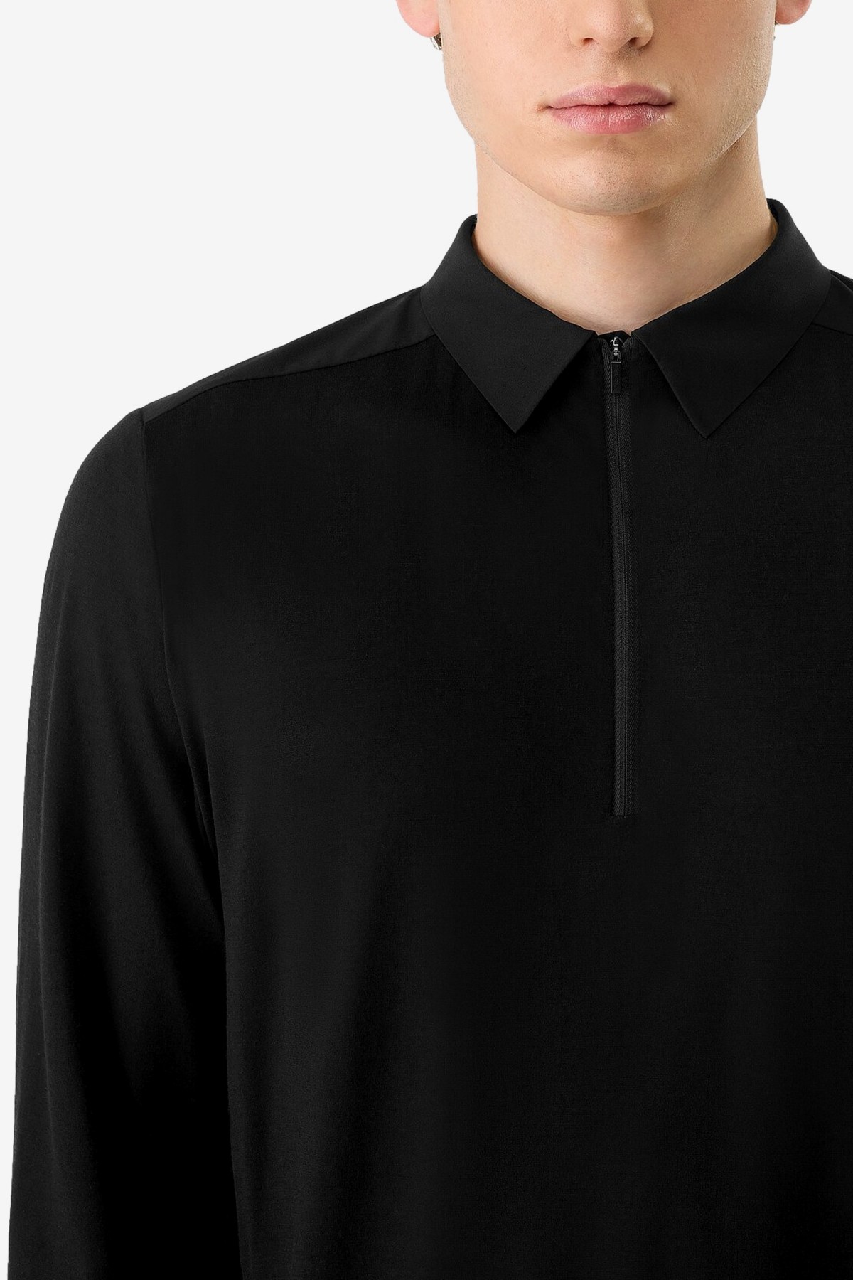  Frame LS Polo in Black