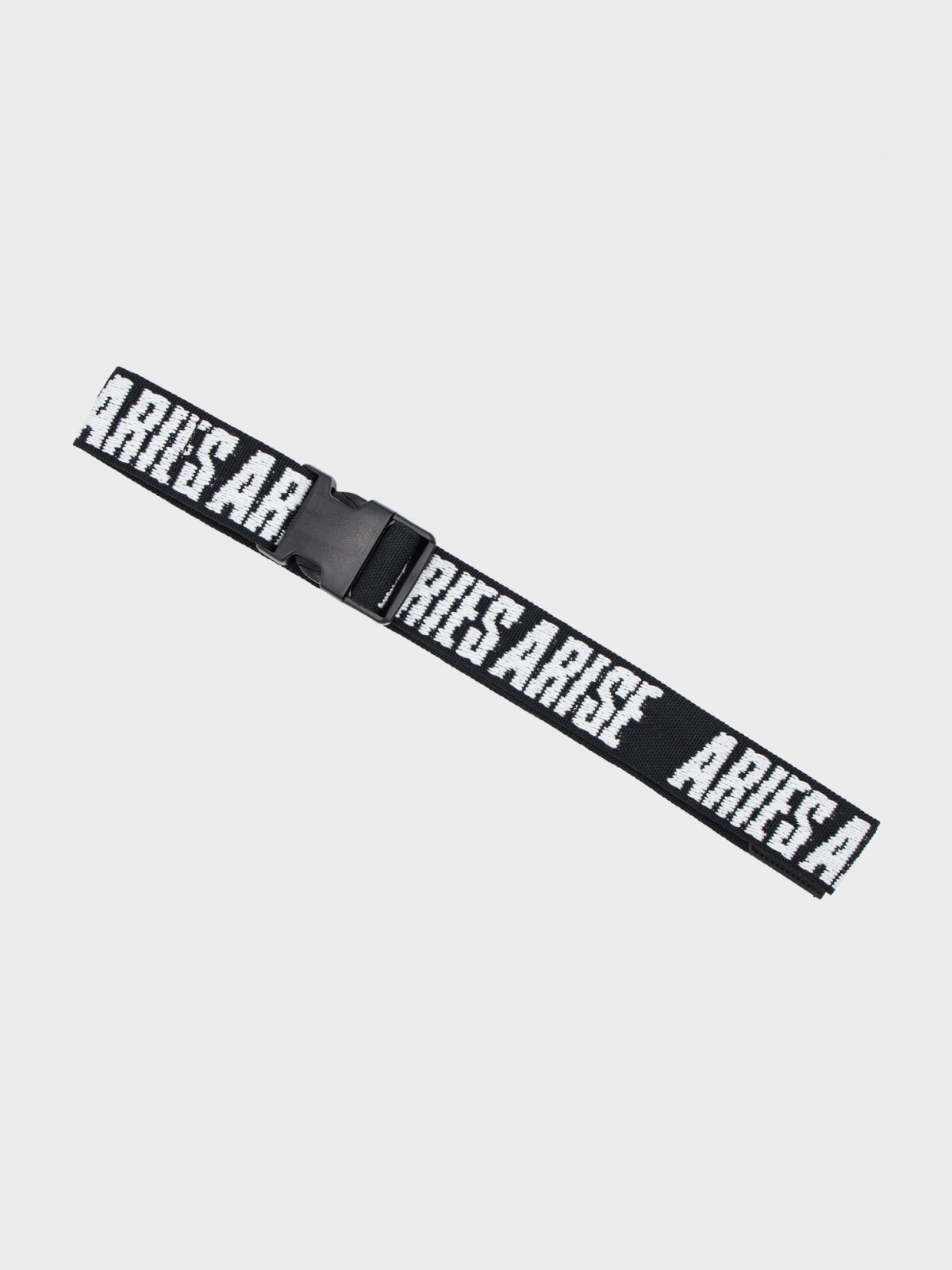 Aries Arise Logo Webbing Belt in Black