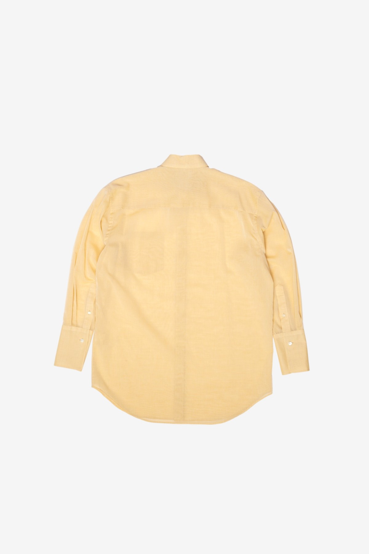 Auralee Hard Twist Finx Organdy Shirt in Light Yellow Chambray