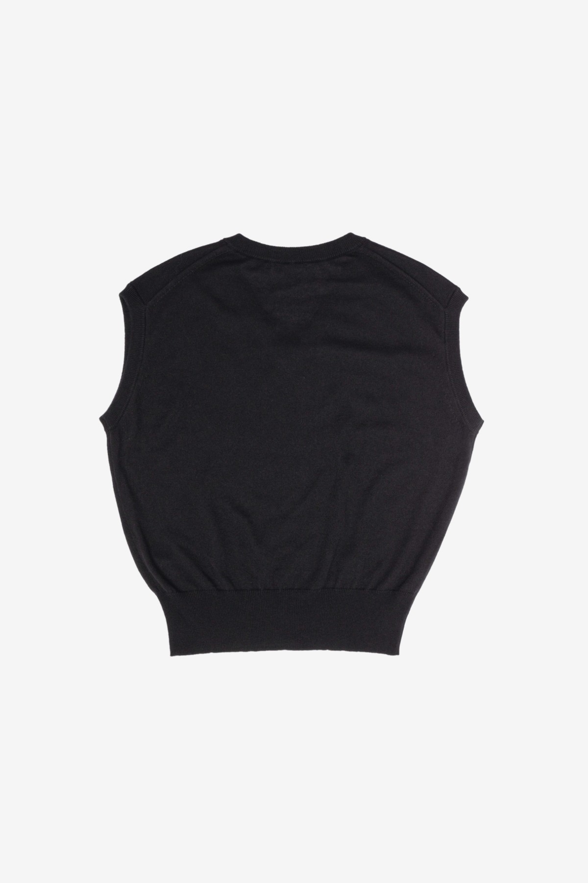 Auralee Super Fine Cashmere Silk Knit Vest in Black