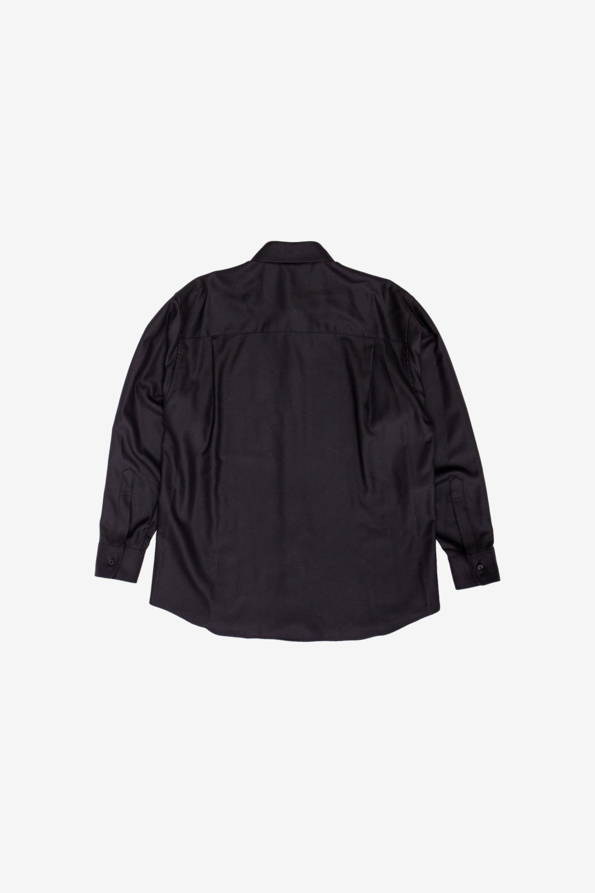 Super Light Wool Shirt in Black - Auralee | Afura Store