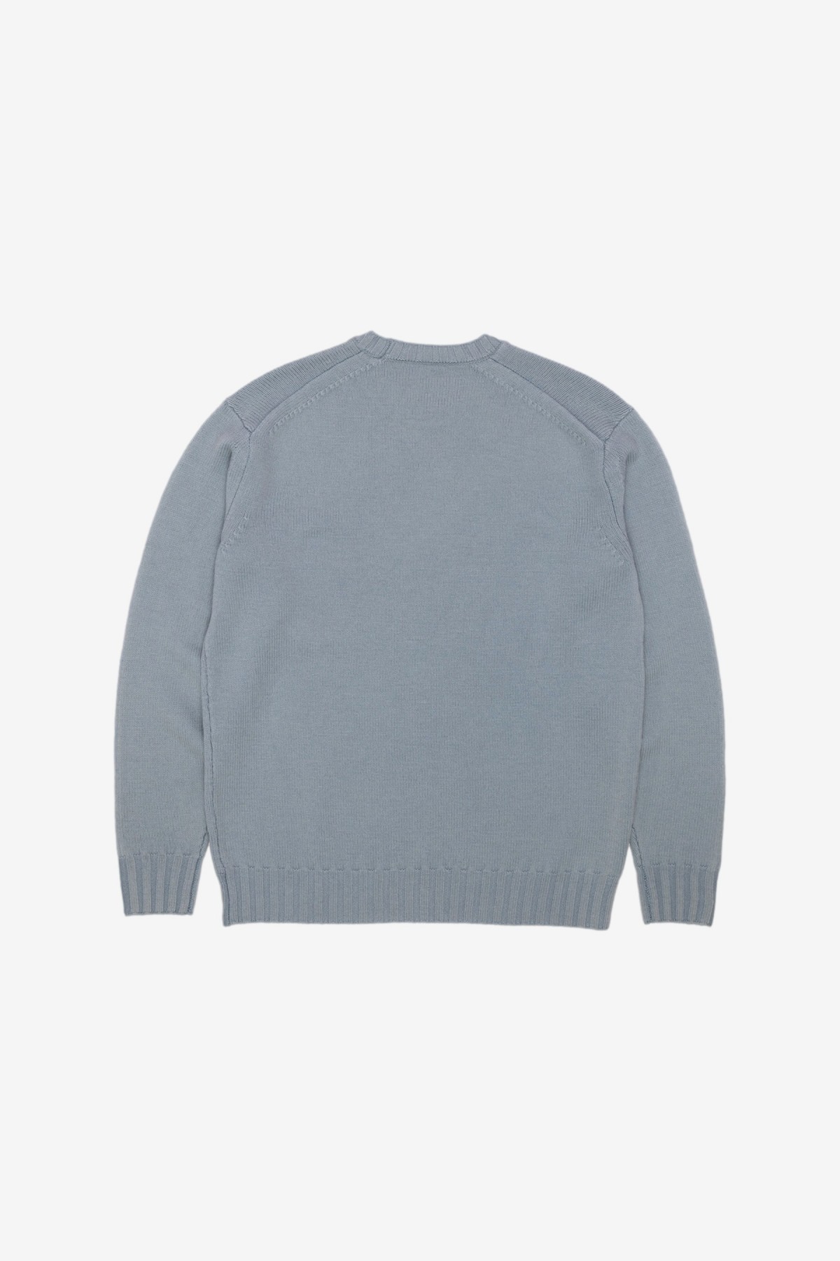 Auralee Washed French Merino Knit P/O in Light Blue