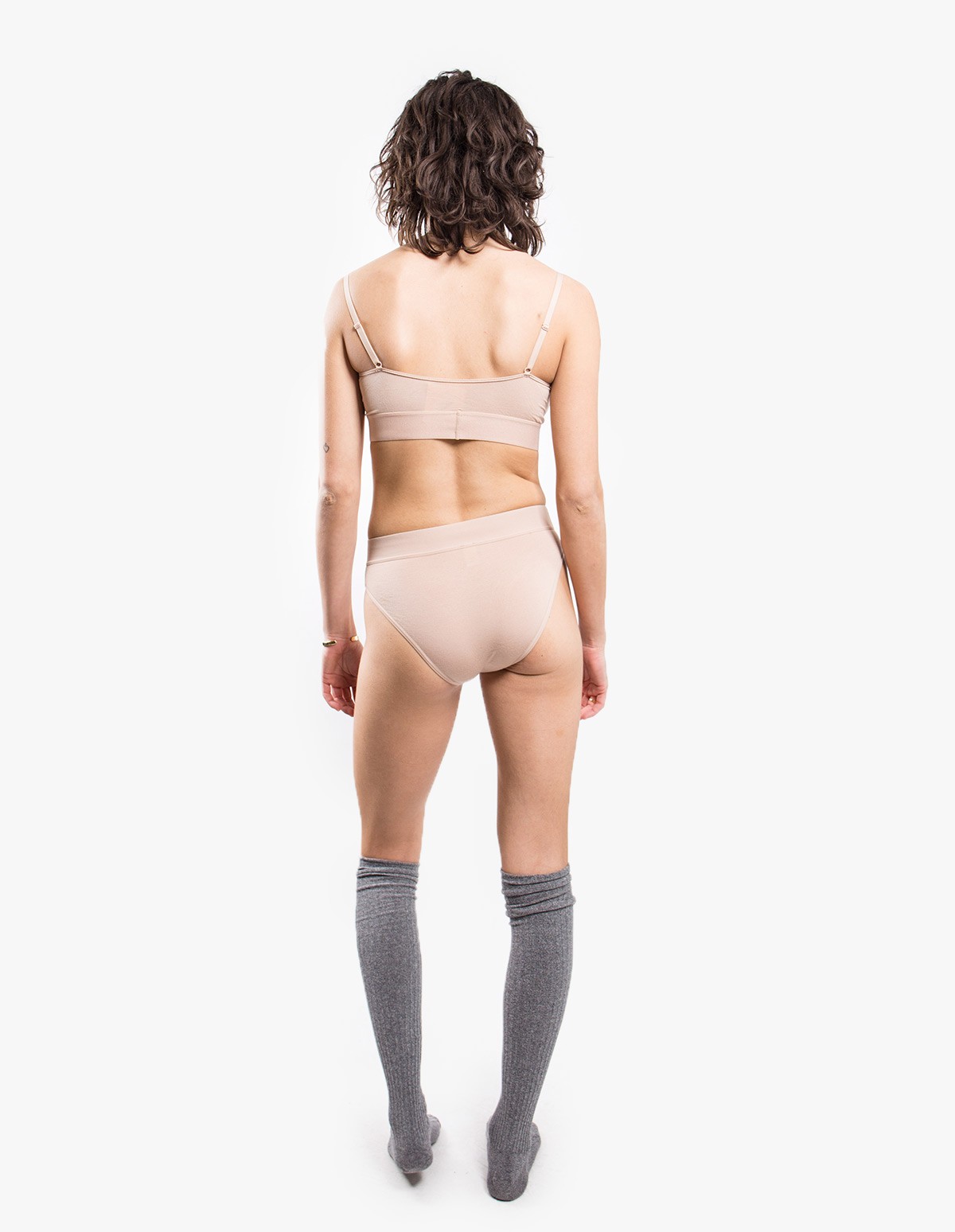 Baserange Elastic Bell Pants in Nude