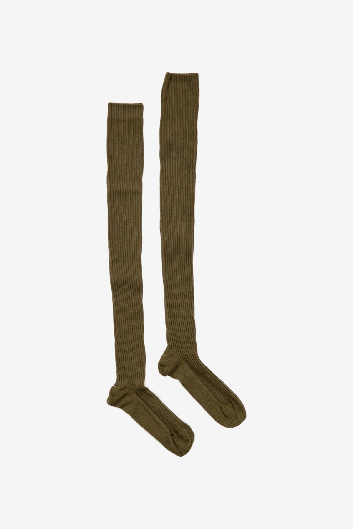 Baserange Overknee Socks - Size 36-39 in Rena Olive