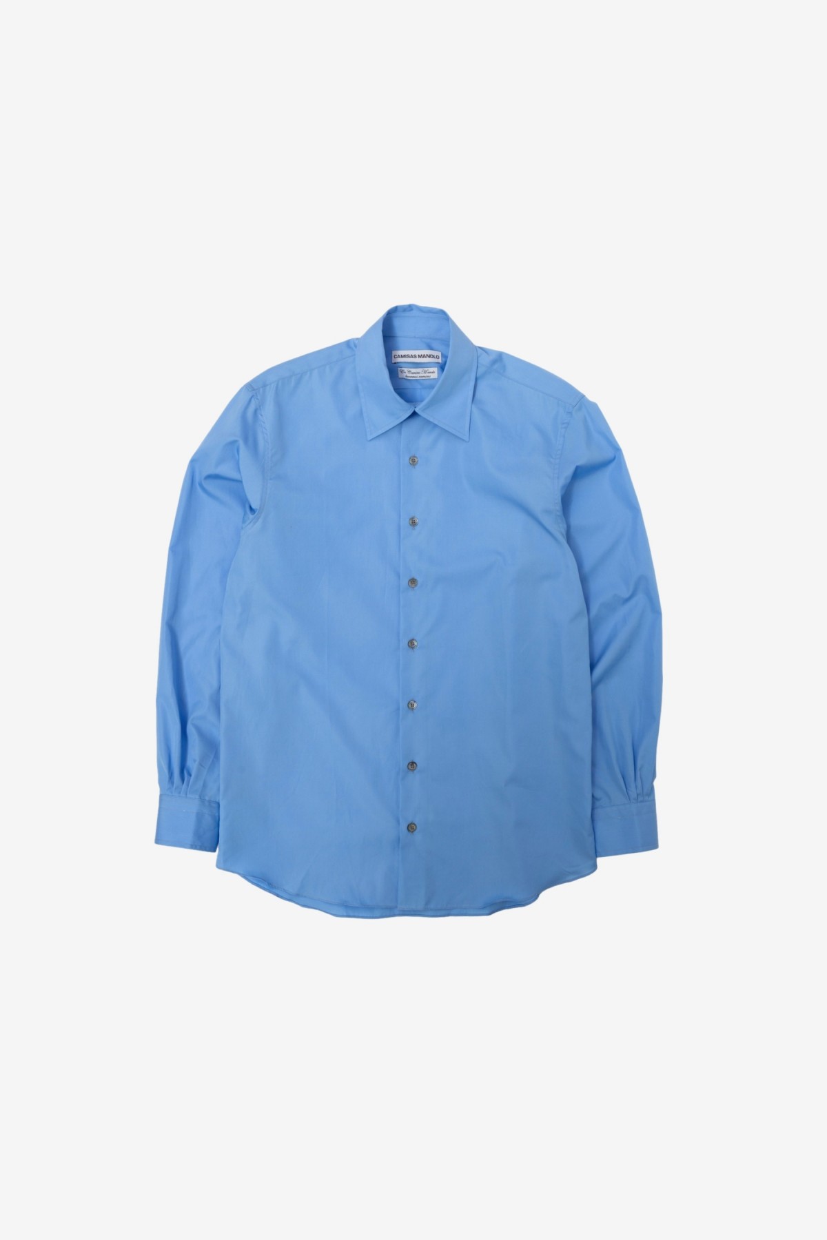 Camisas Manolo Office Shirt in Blue Poplin