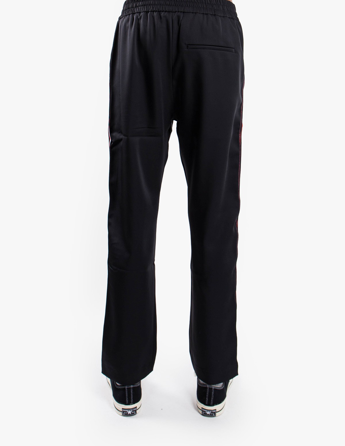 CMMN SWDN Buck Track Pants in Black / Red