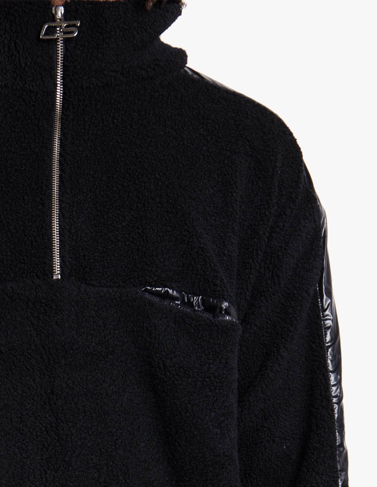 CMMN SWDN Leroy Fleece Jumper in Black