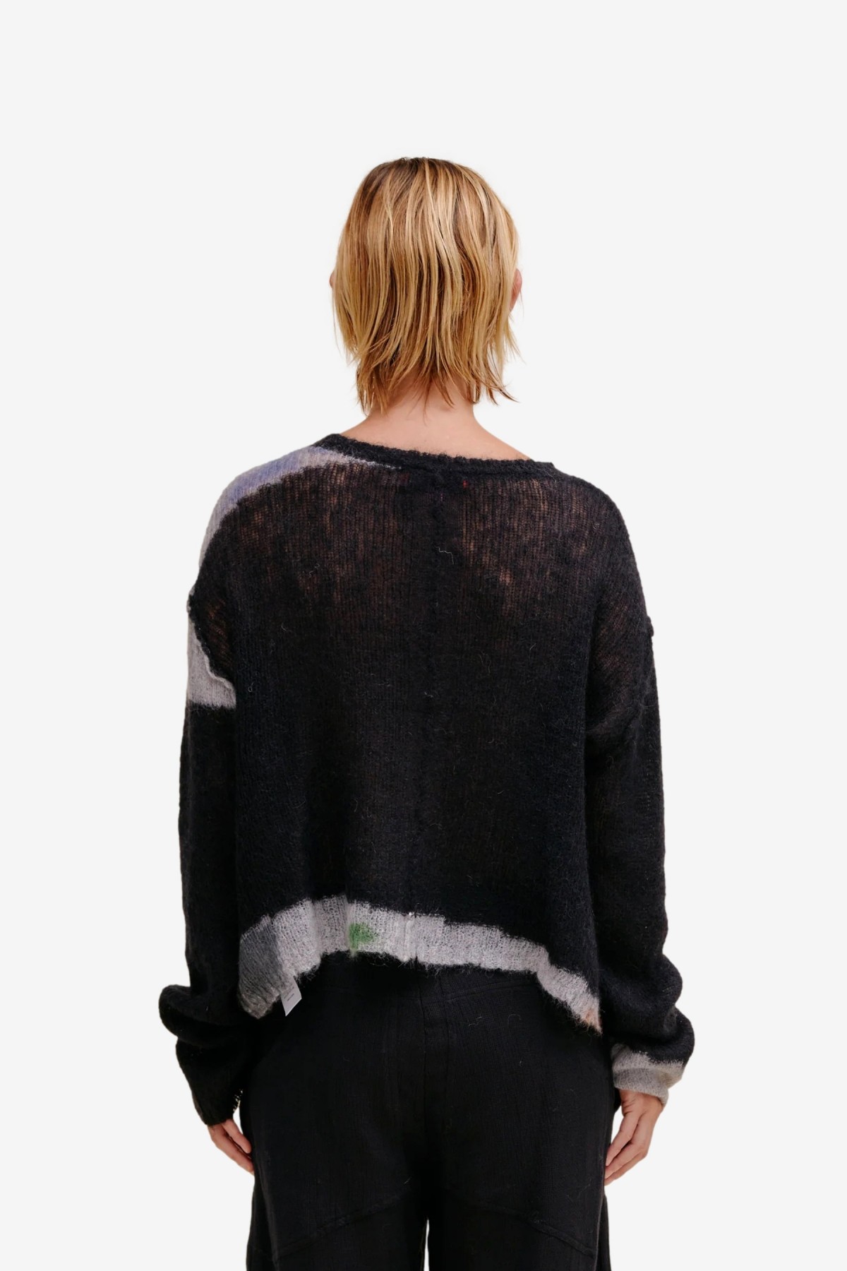 Eckhaus Latta Composition Sweater in Ink