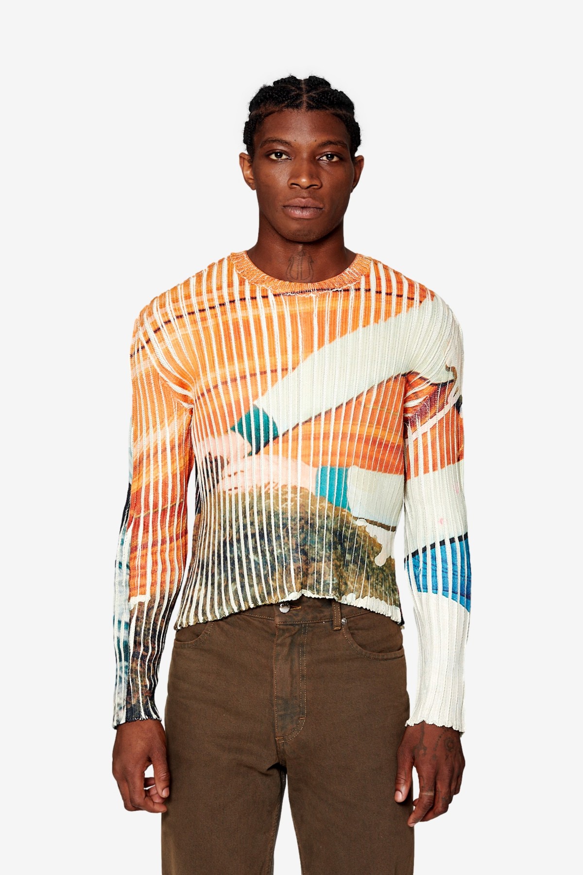 Eckhaus Latta Ribboned Sweater in Underwood