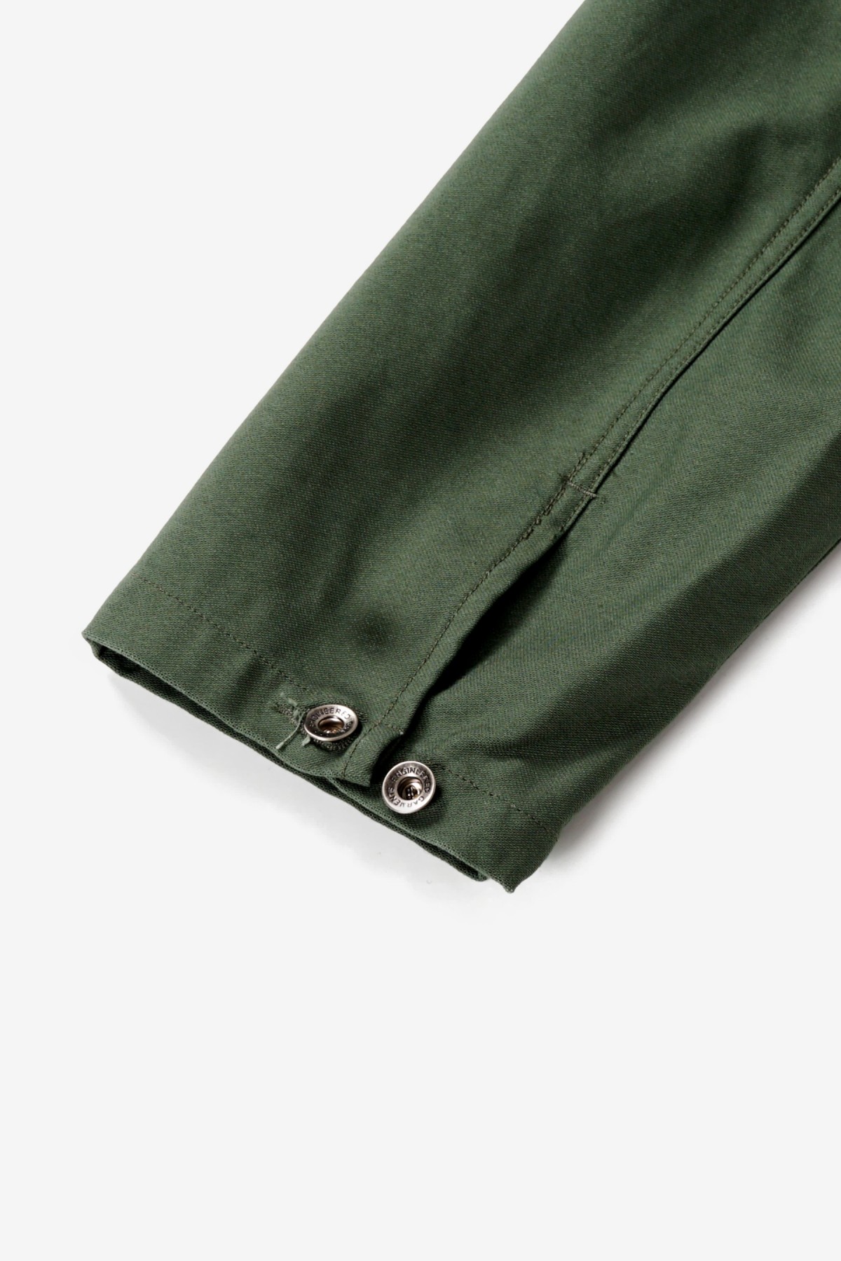 Engineered Garments Workaday Army Shirt in Olive Cotton Reverse Sateen