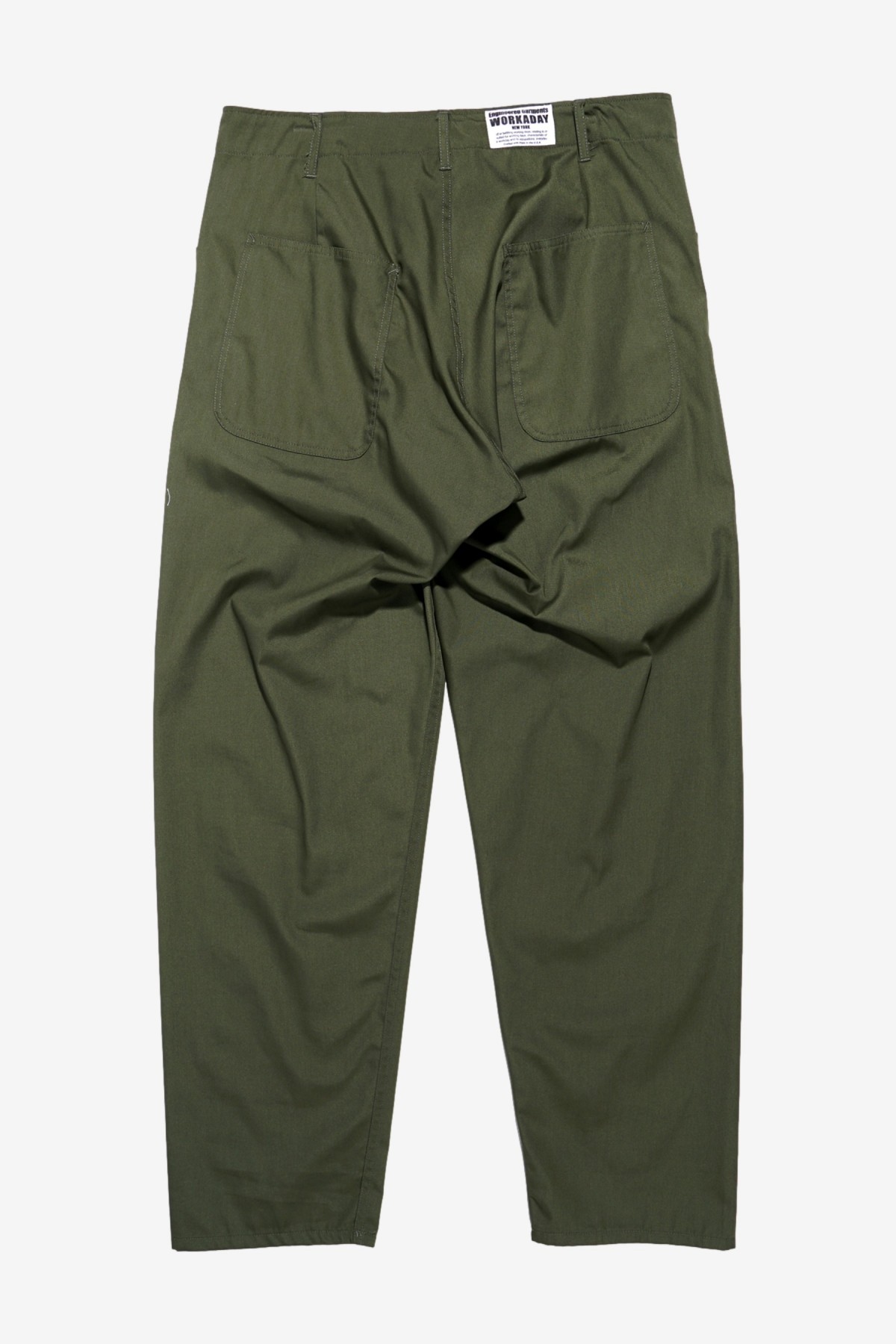 Engineered Garments Workaday Fatigue Pant in Olive Cotton Reverse Sateen