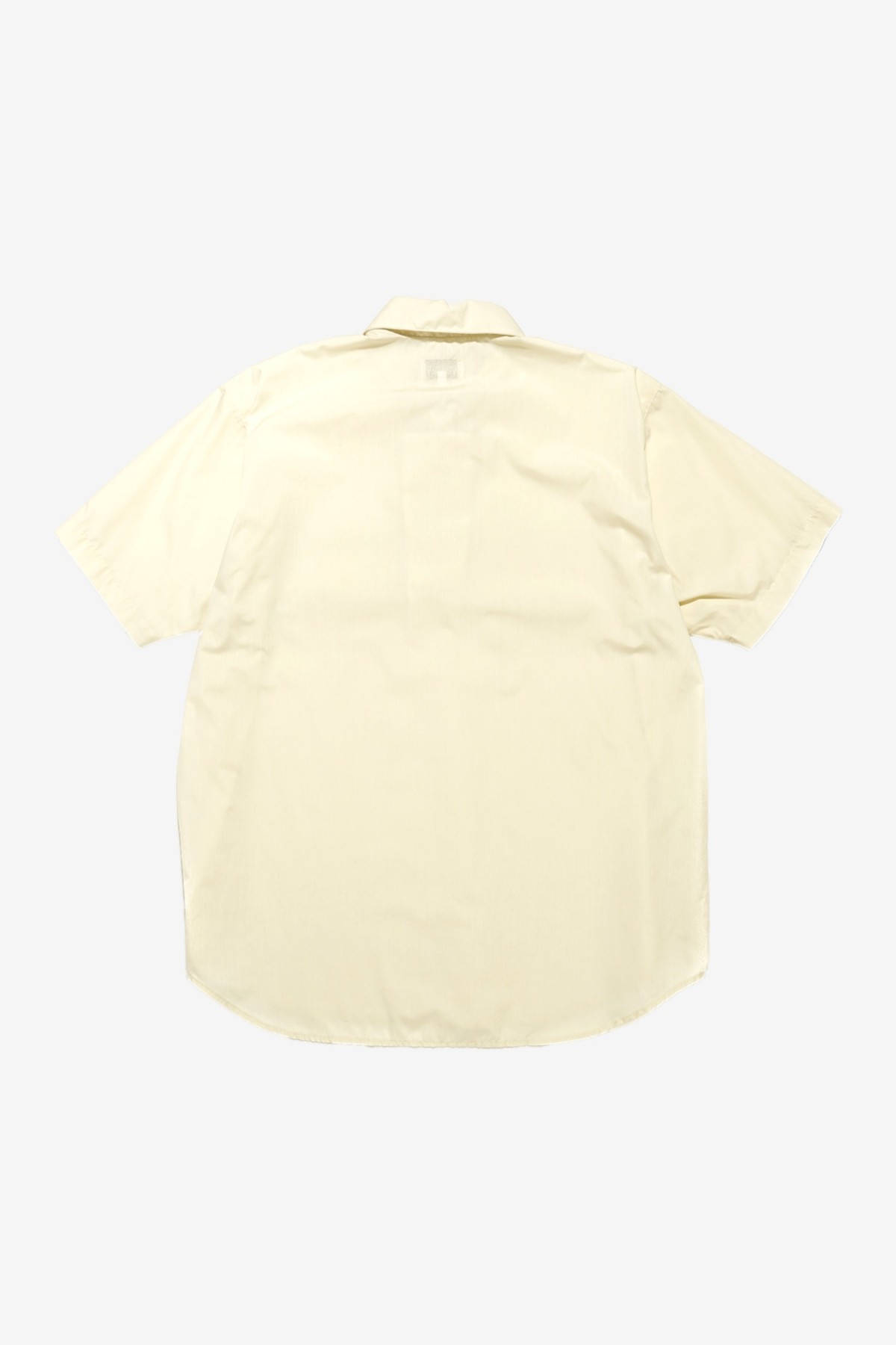 Engineered Garments Workaday Half Zip Shirt in Ivory Leightweight Poplin