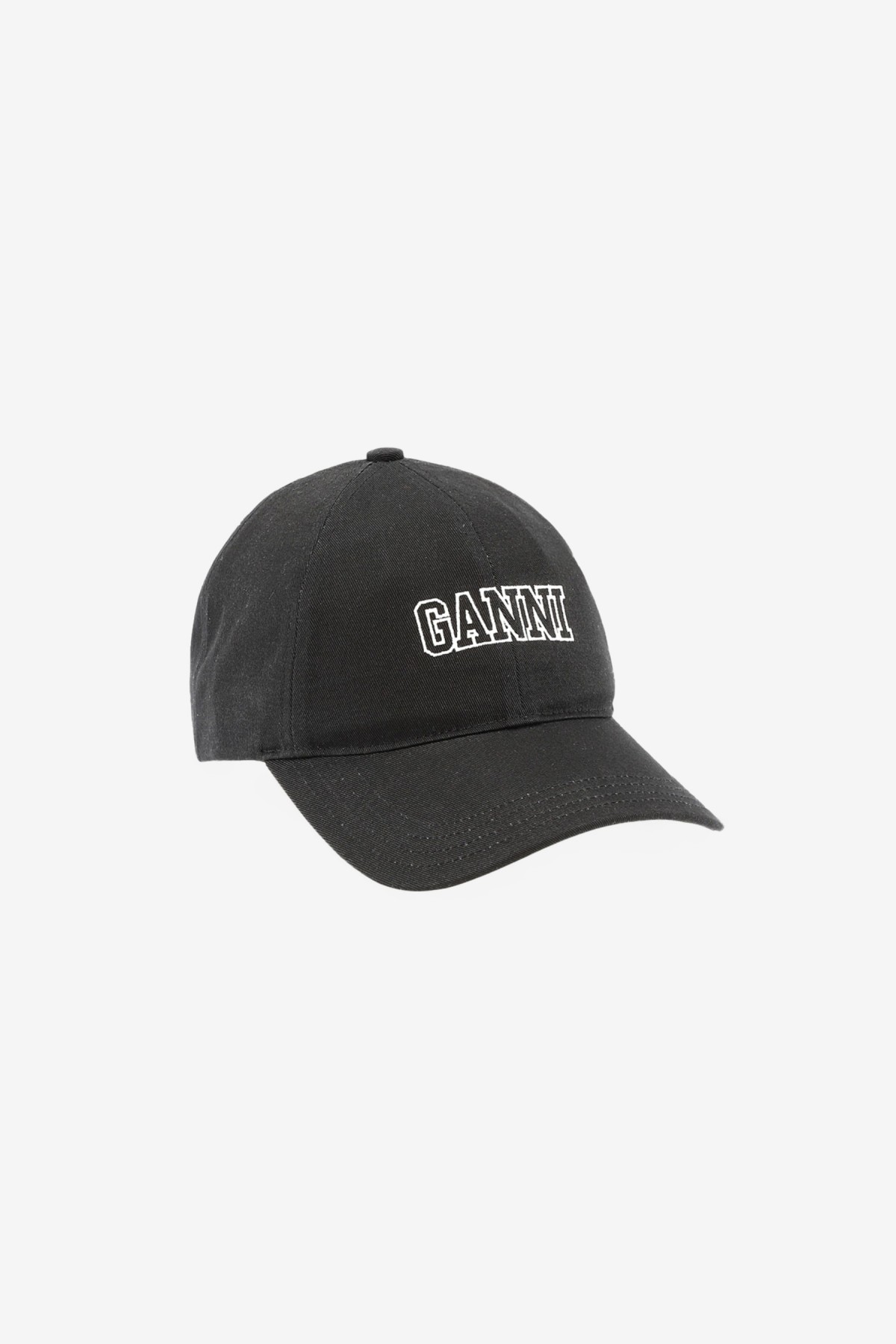 Ganni Cap Hat in Black