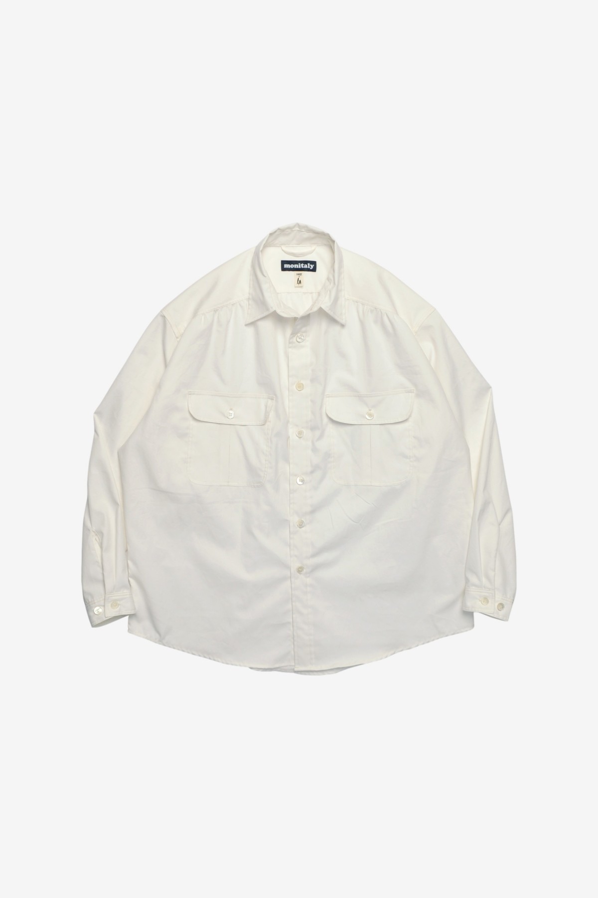 Monitaly Giorgio Work Shirt in Vancloth Oxford White