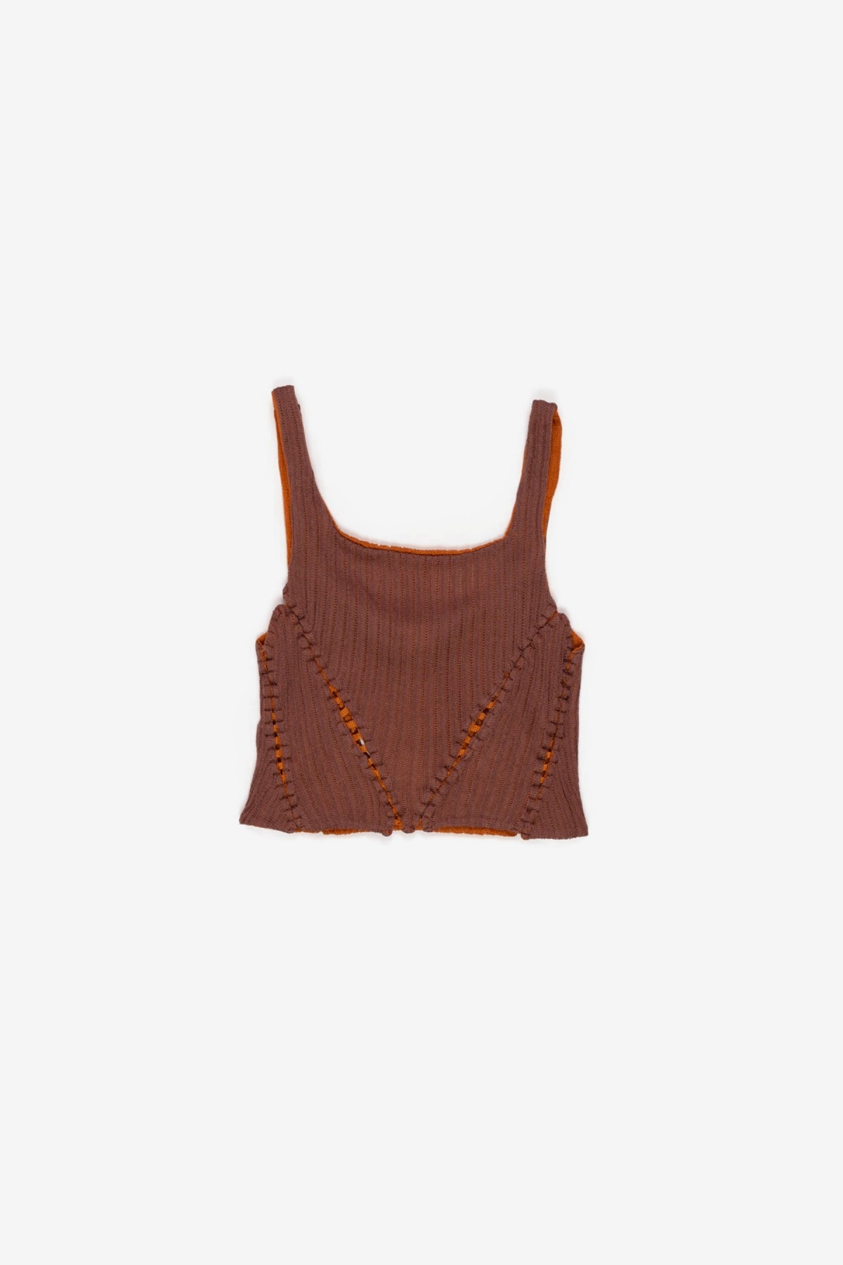 Isa Boulder Short Expandable Sleeveless Top in Coppersoil