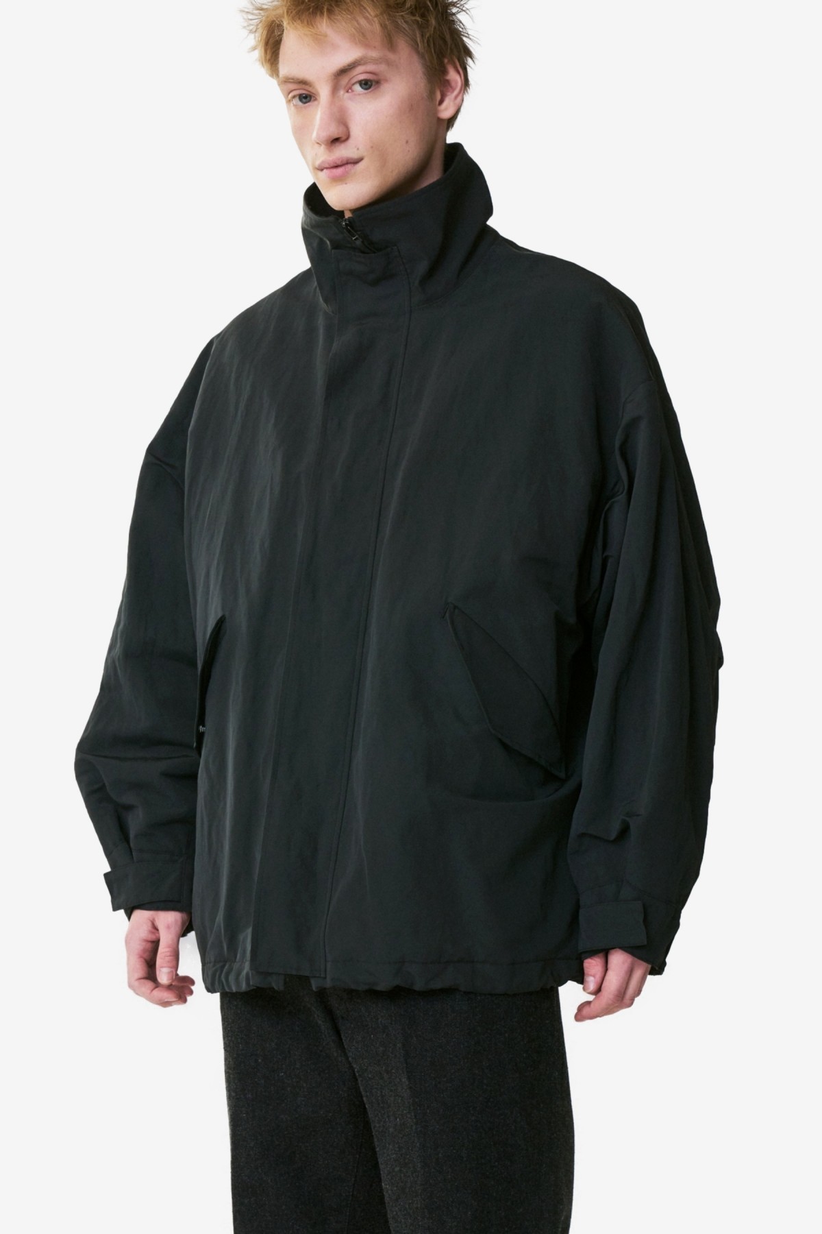 Kaptain Sunshine Short Mill Coat in Charcoal
