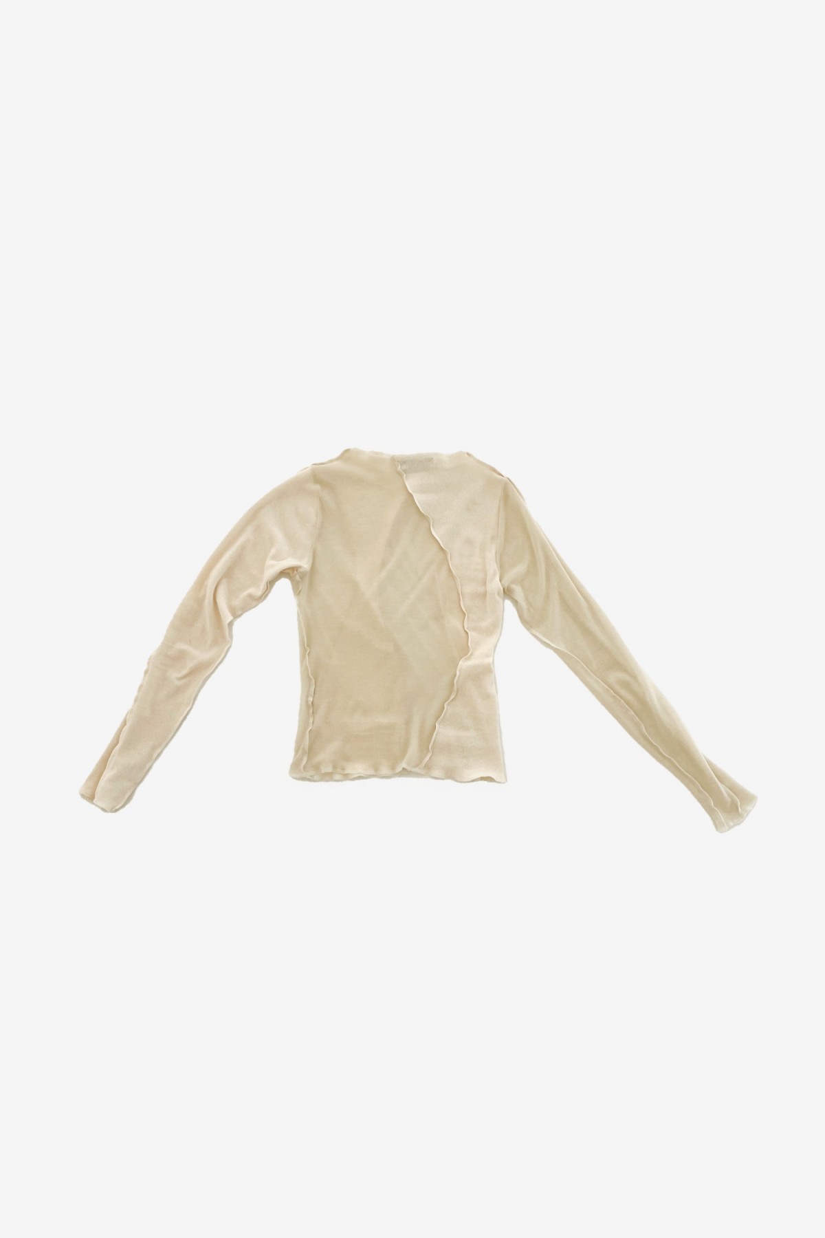 Kerne.Milk Split Blouse in Off-White