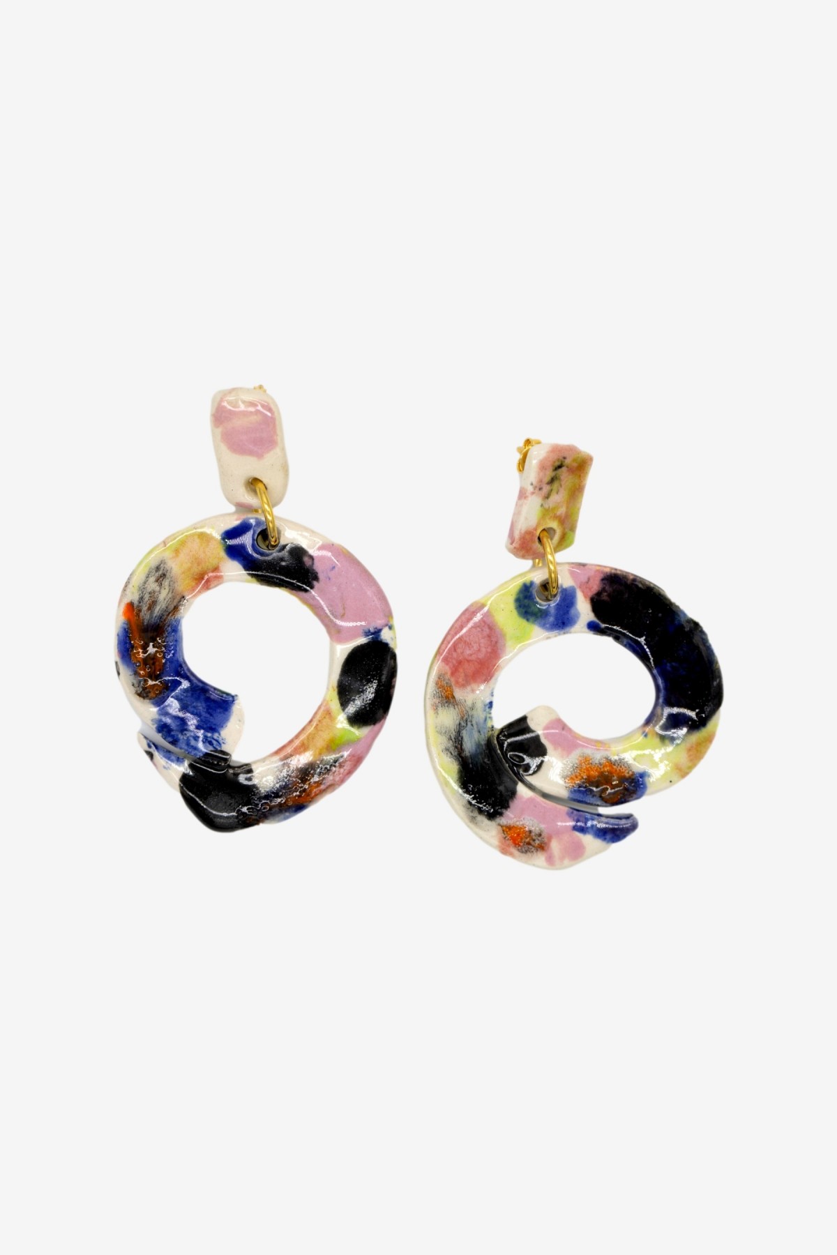 Levens Abstracto Earrings in Multicolor