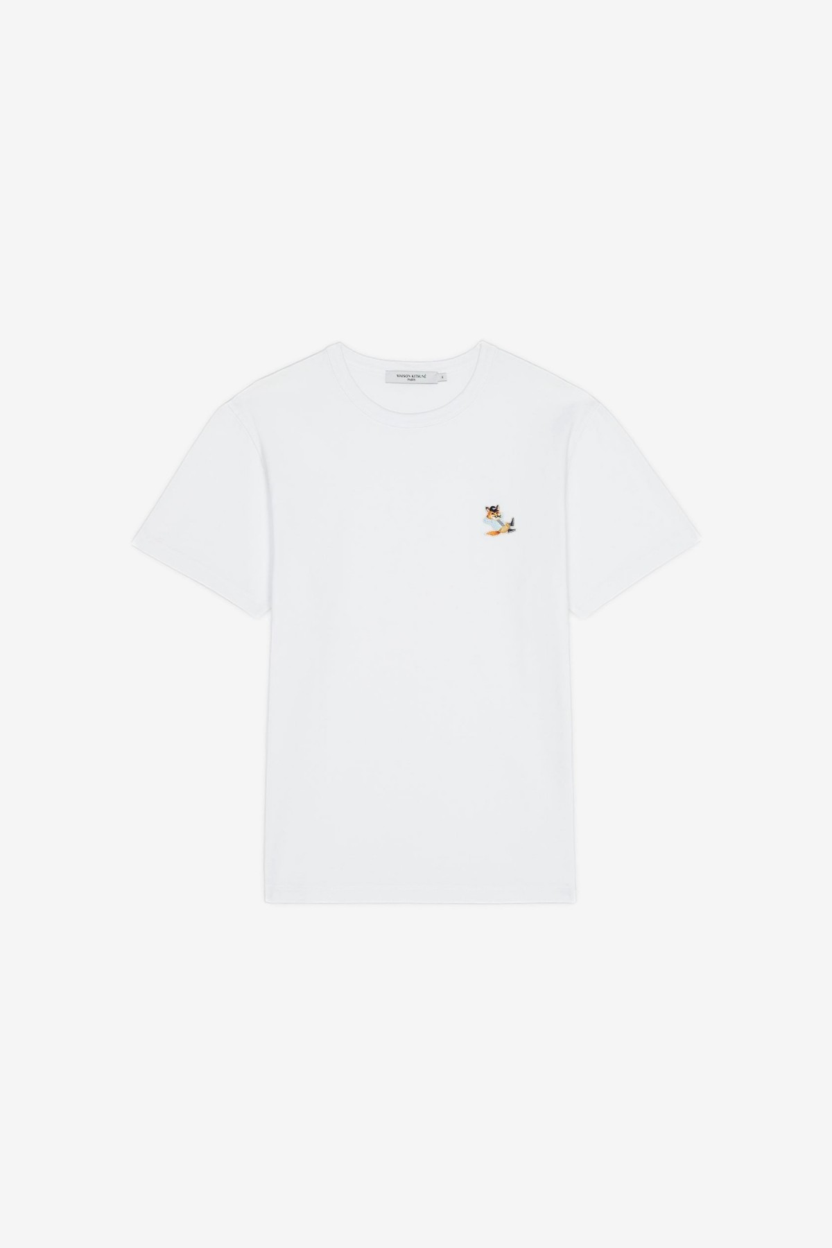 Maison Kitsuné Dressed Fox Patch Classic Tee-Shirt in White