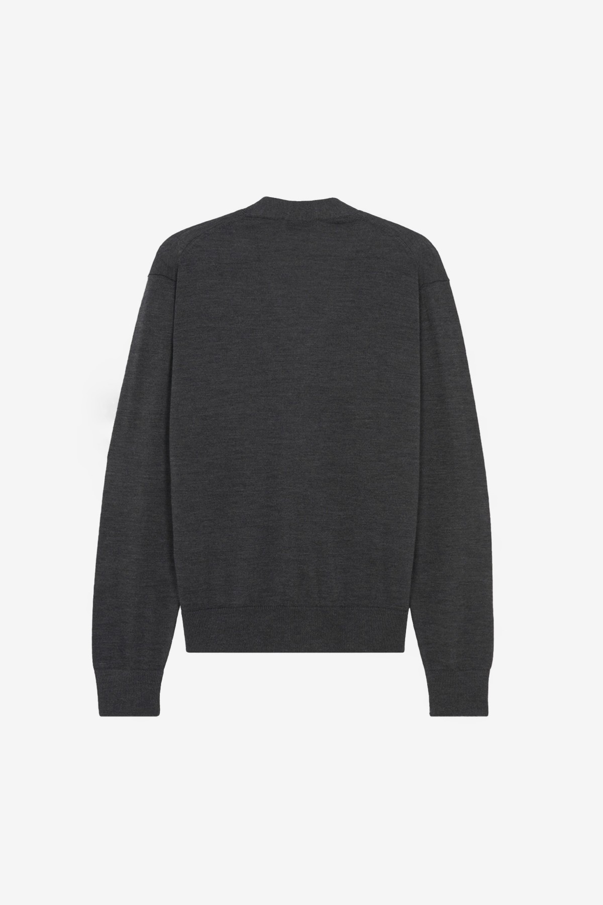 Maison Kitsuné Fox Head Patch Classic Cardigan in Anthracite Melange