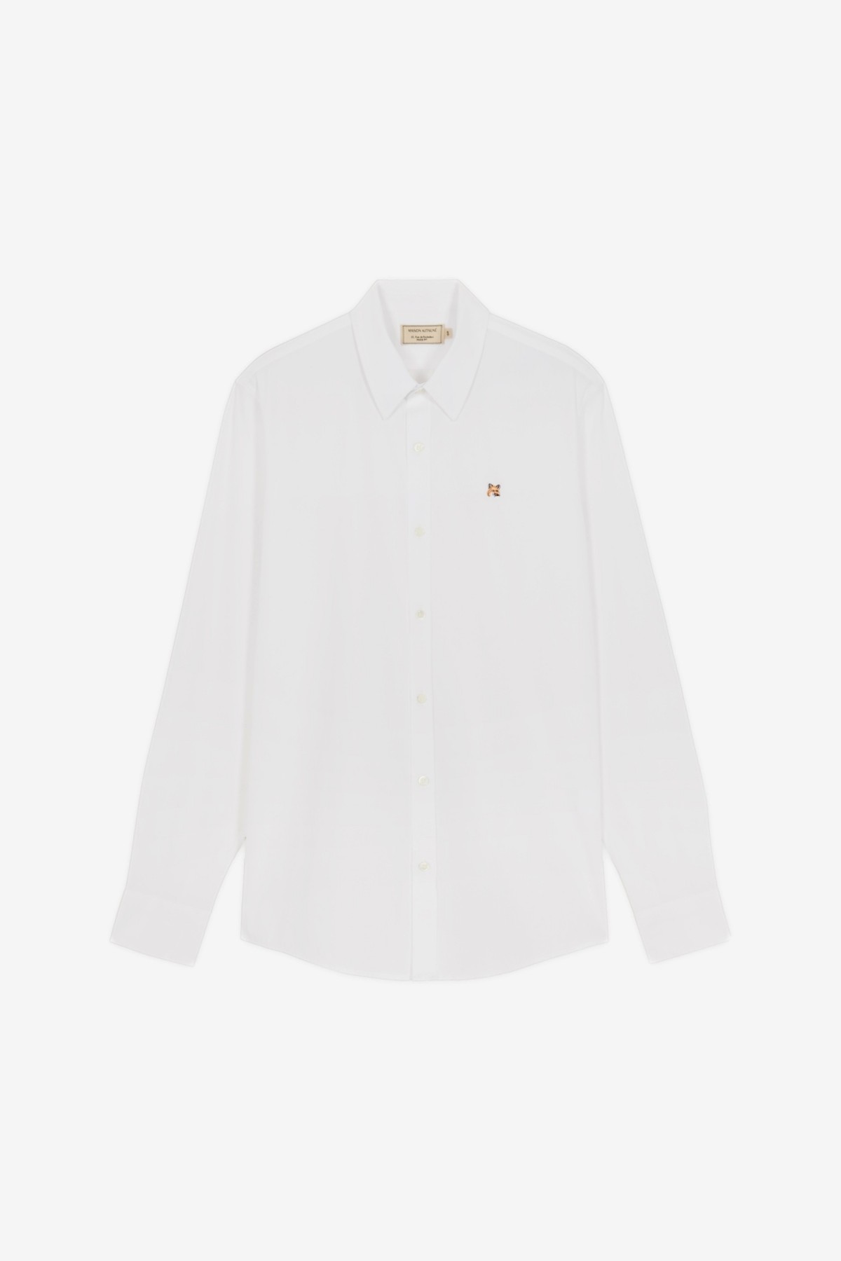 Maison Kitsuné Foxhead Embroided Shirt in White