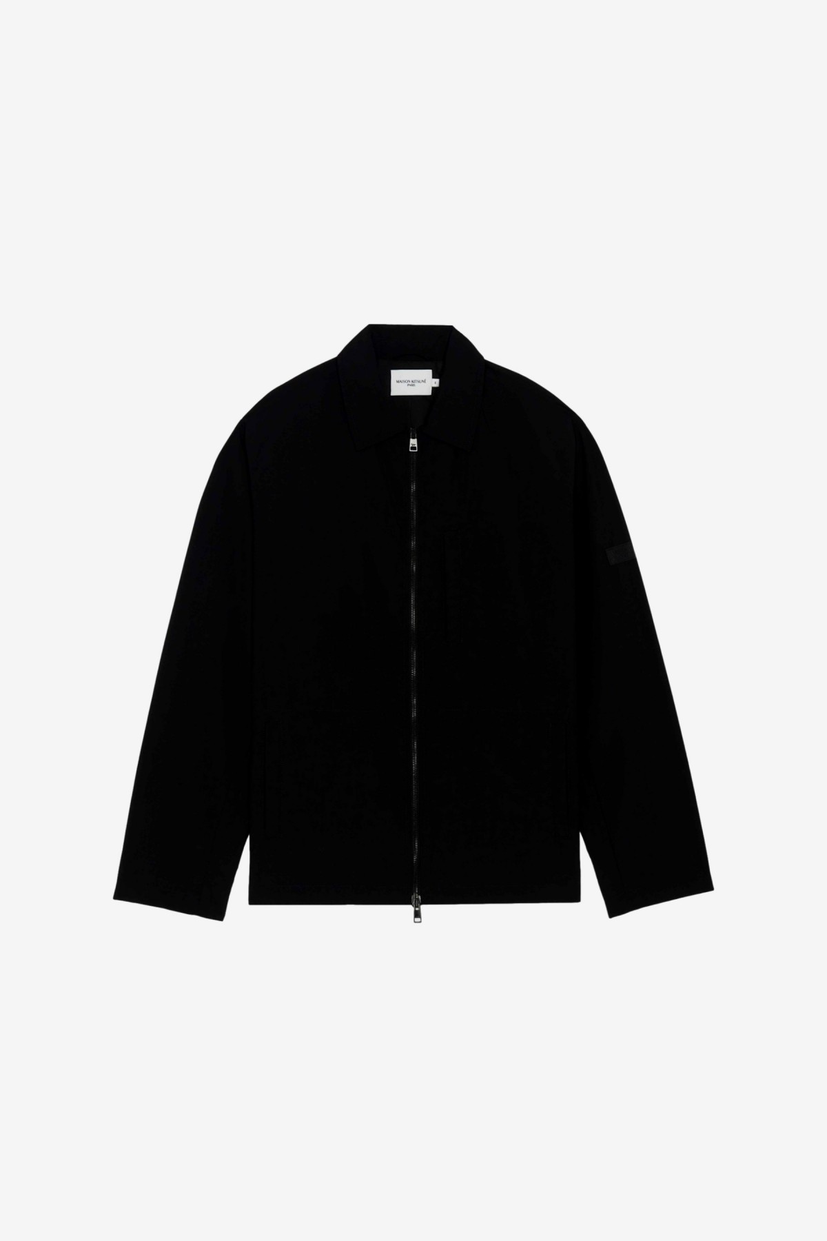 Maison Kitsuné Technical Zipped Overshirt in Black