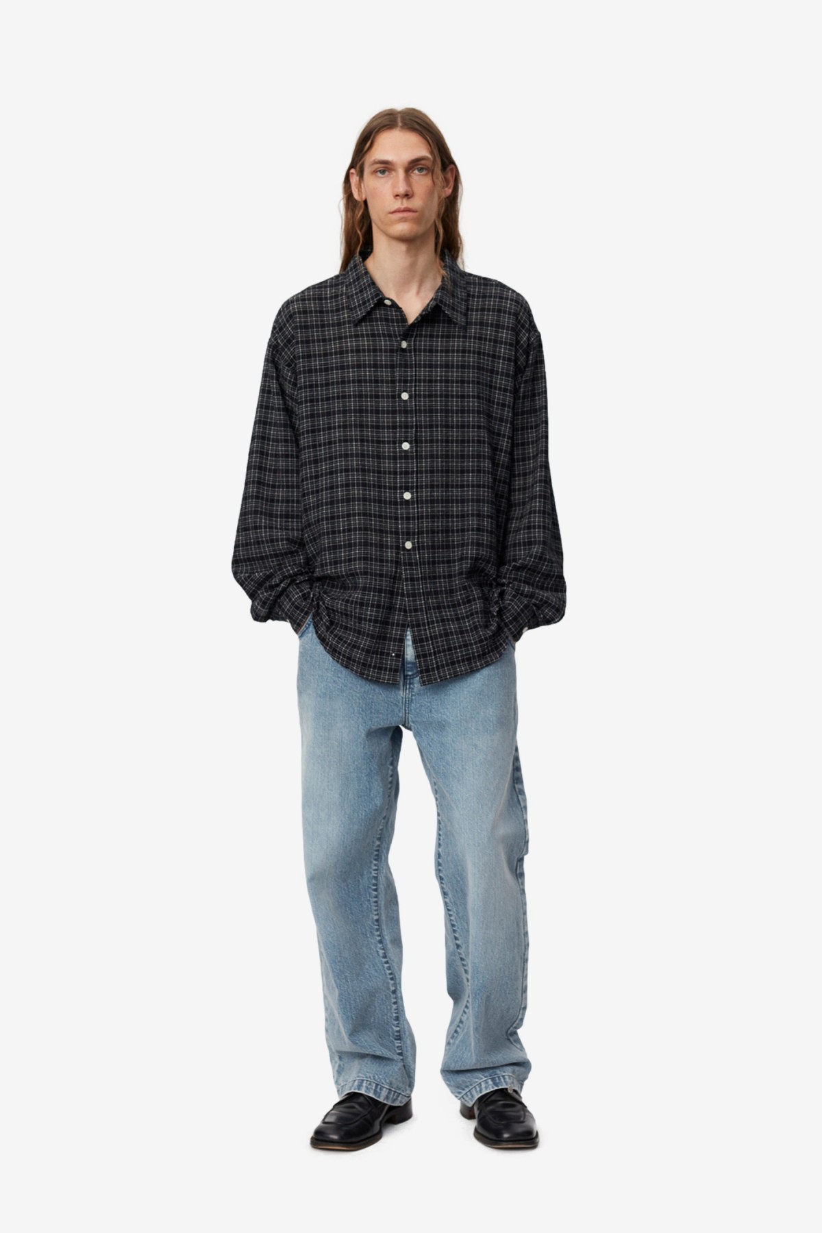 mfpen Vacation Shirt in Black Check