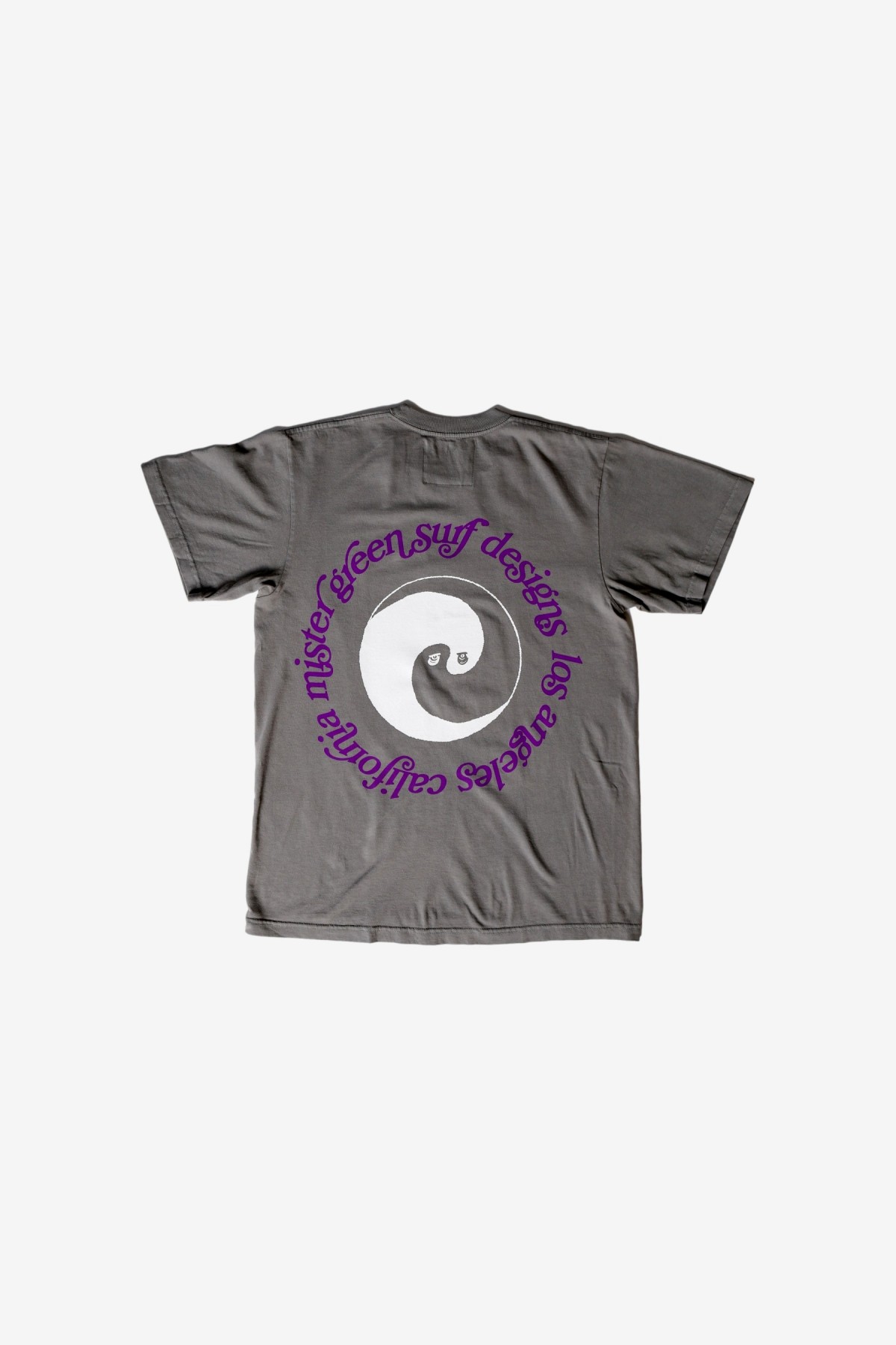 Mister Green Dualism Surf V2 Tee in Washed Grey