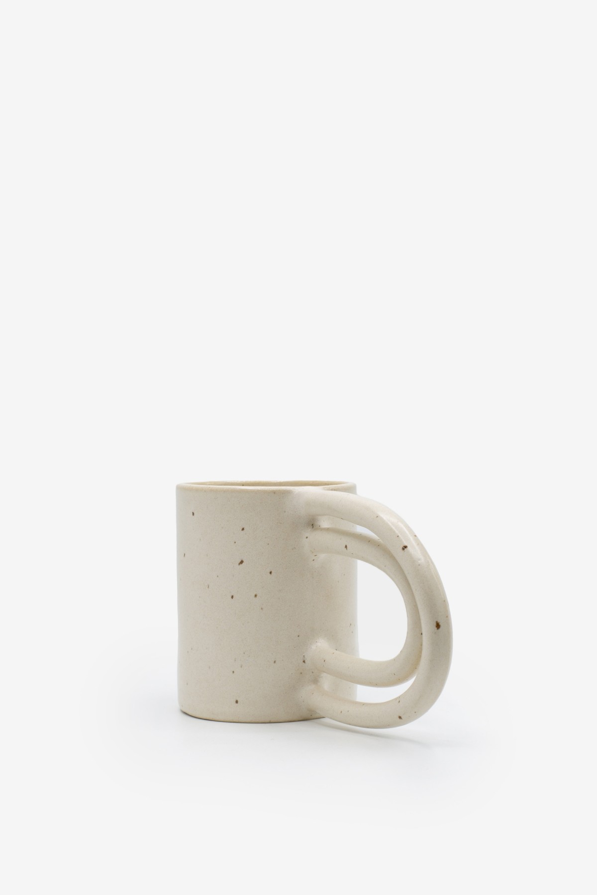 Miyelle 2 Hot 2 Handle Mug in Speckled Cream
