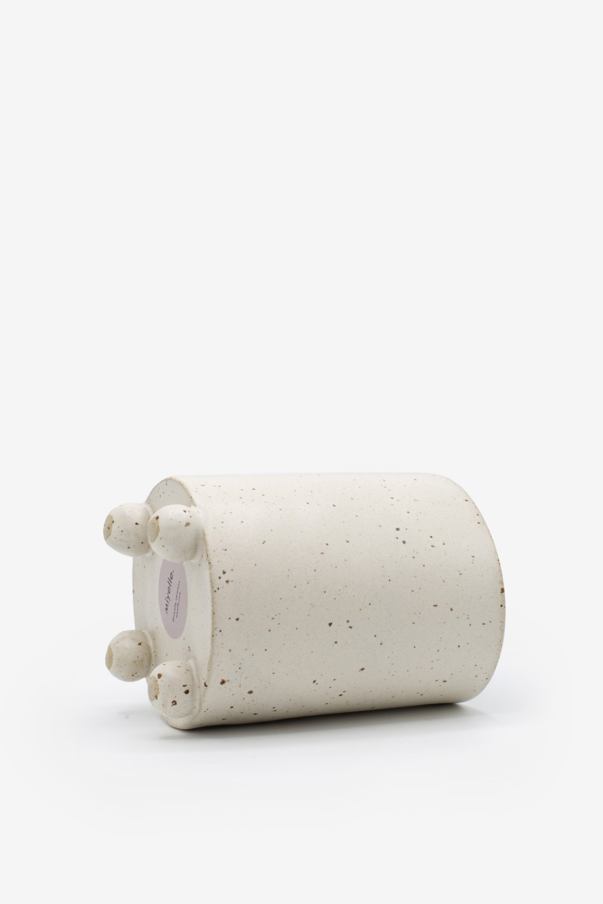 Miyelle Little Legs Pot in Speckled Cream